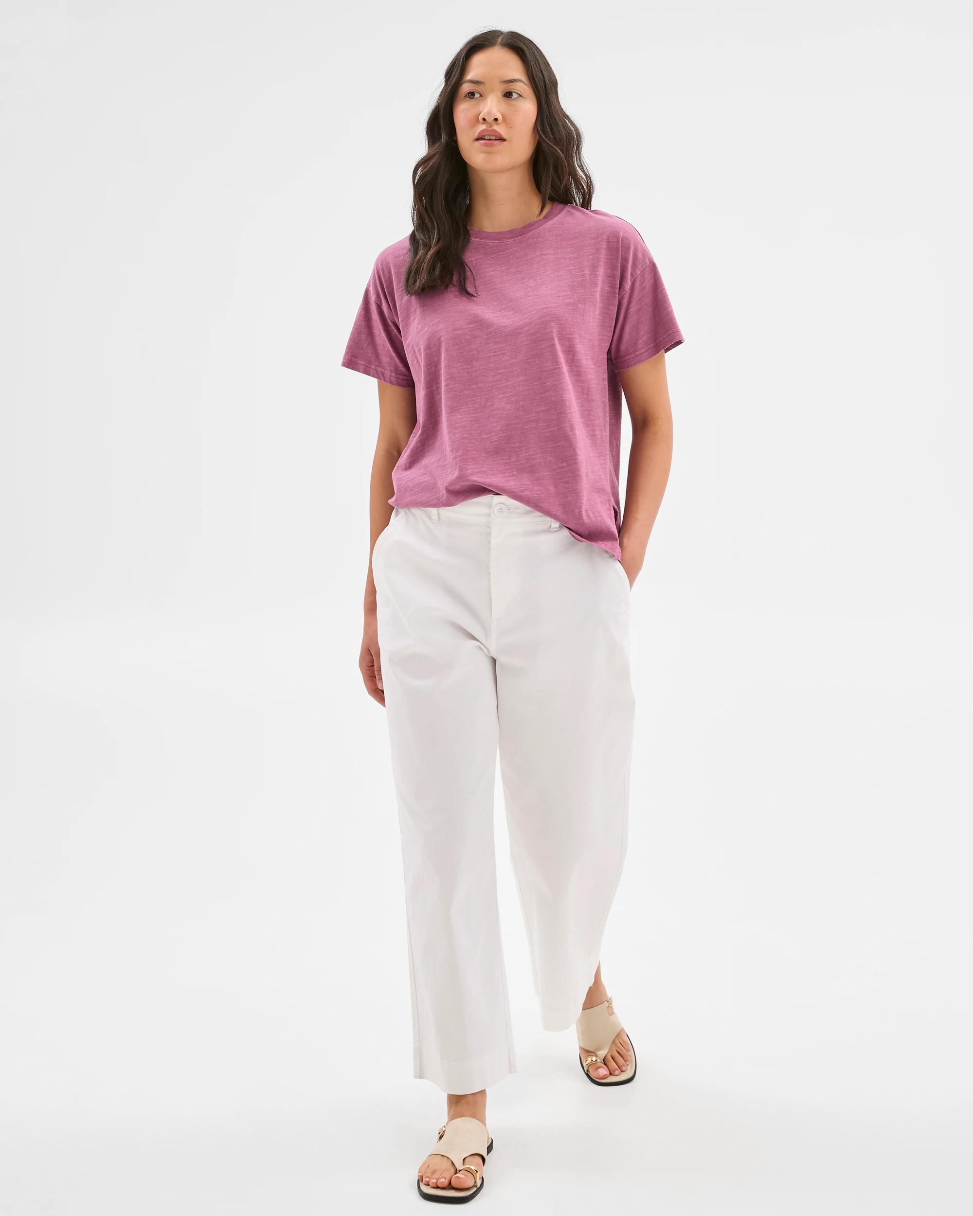 4 Target Australian Cotton Relaxed Slub T-Shirt Damson, 4 of 7
