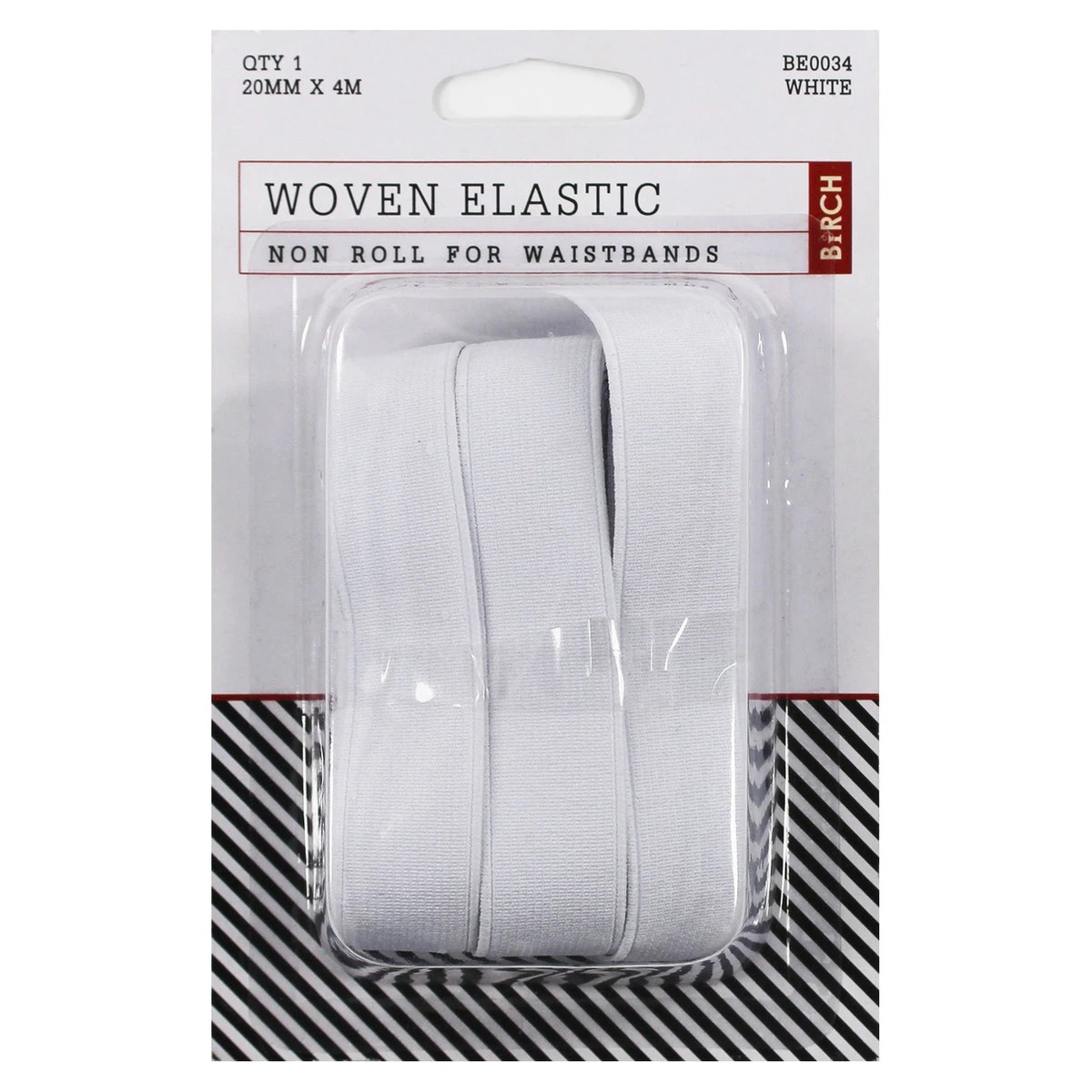 1 Birch Woven White Elastic, 1 of 1