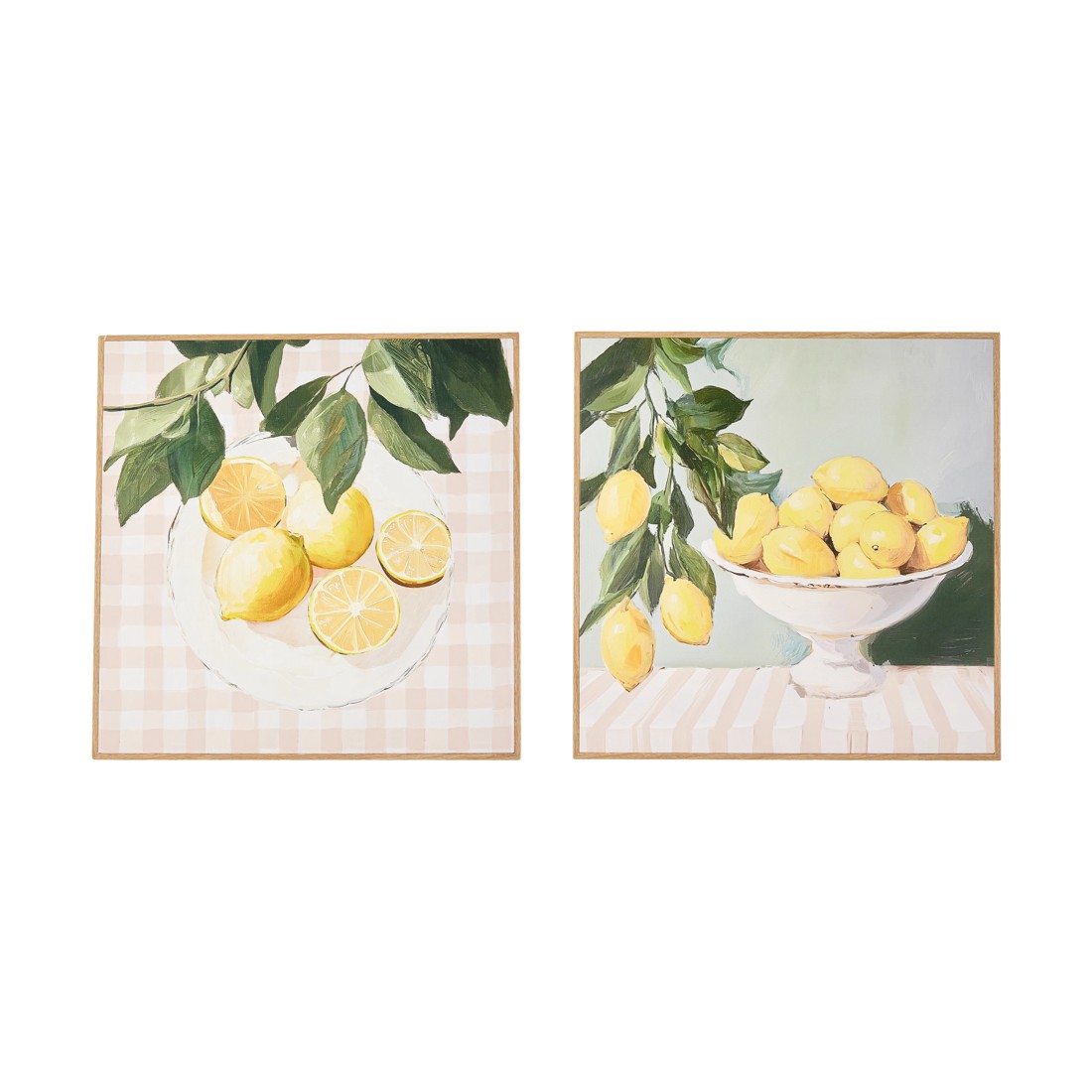 1 2 Pack Lemon Framed Canvas - 40cm x 40cm, 1 of 6