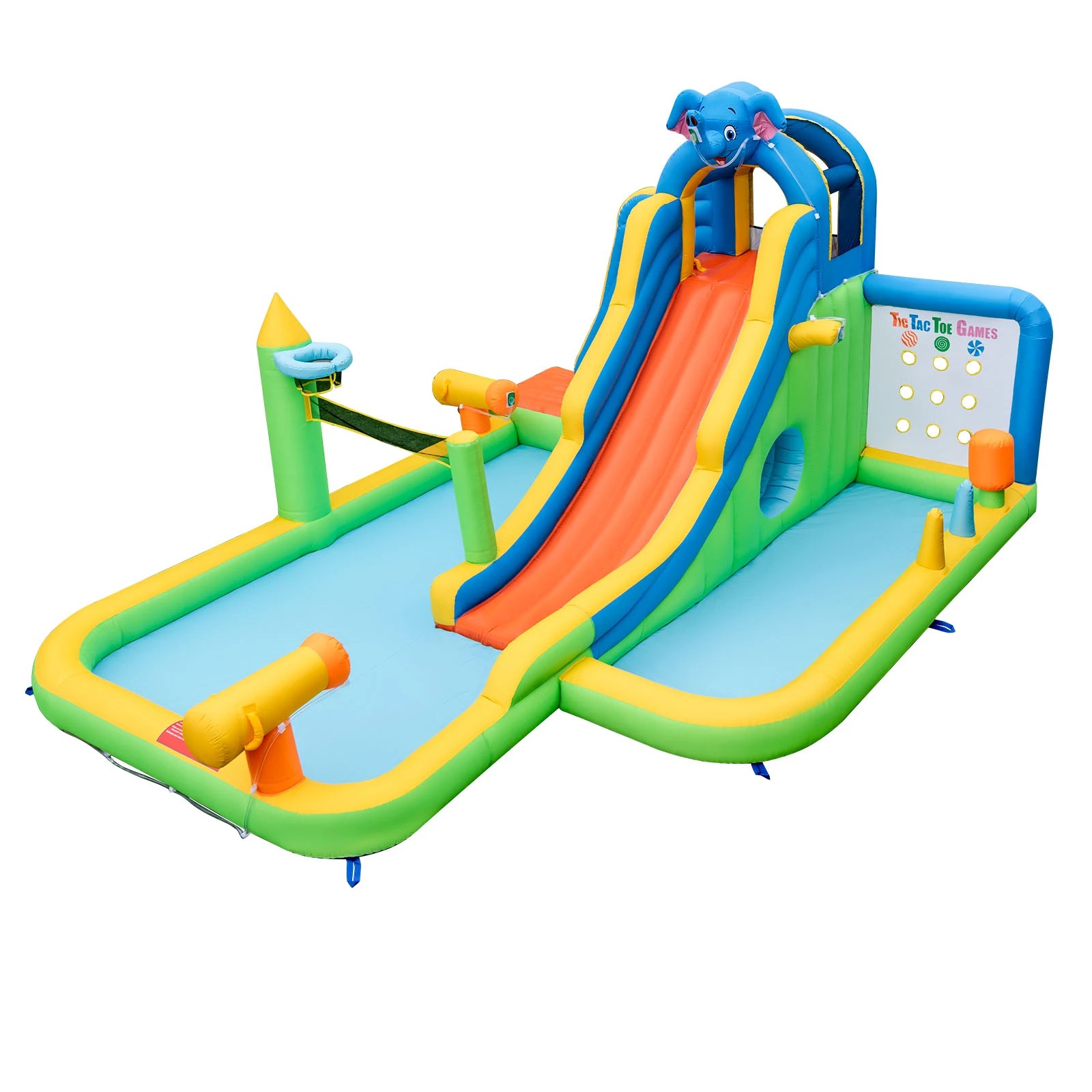 1 Costway 9-in-1 Inflatable Water Slide Giant Blow-up Splash Pool NO Blower, 1 of 1