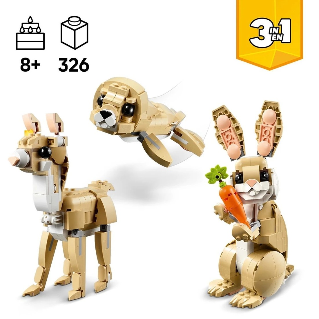 4 LEGO Creator 3-in-1 Cute Bunny 31162, 4 of 10