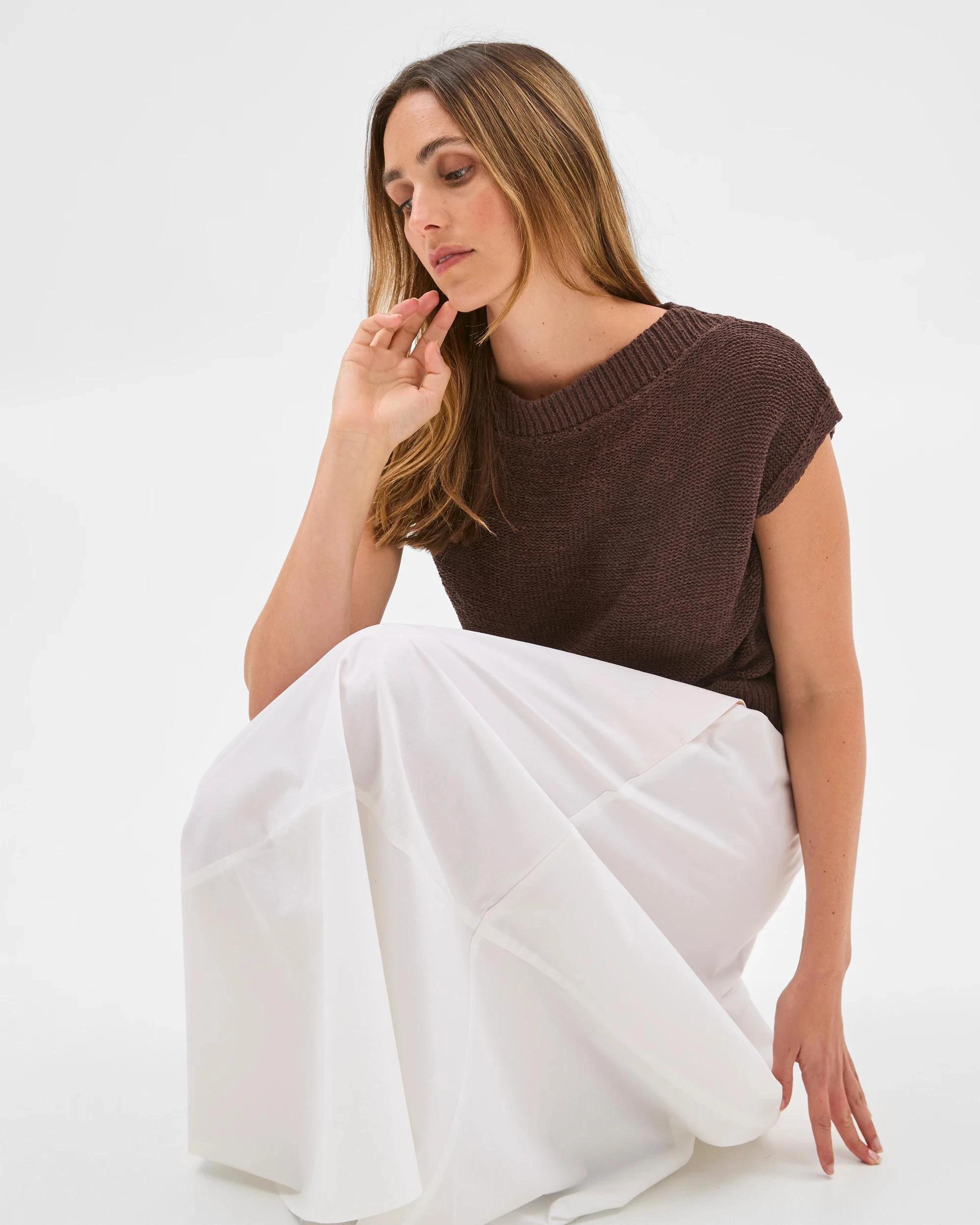 1 Target Tape Yarn Knitted Top BRUNETTE, 1 of 6