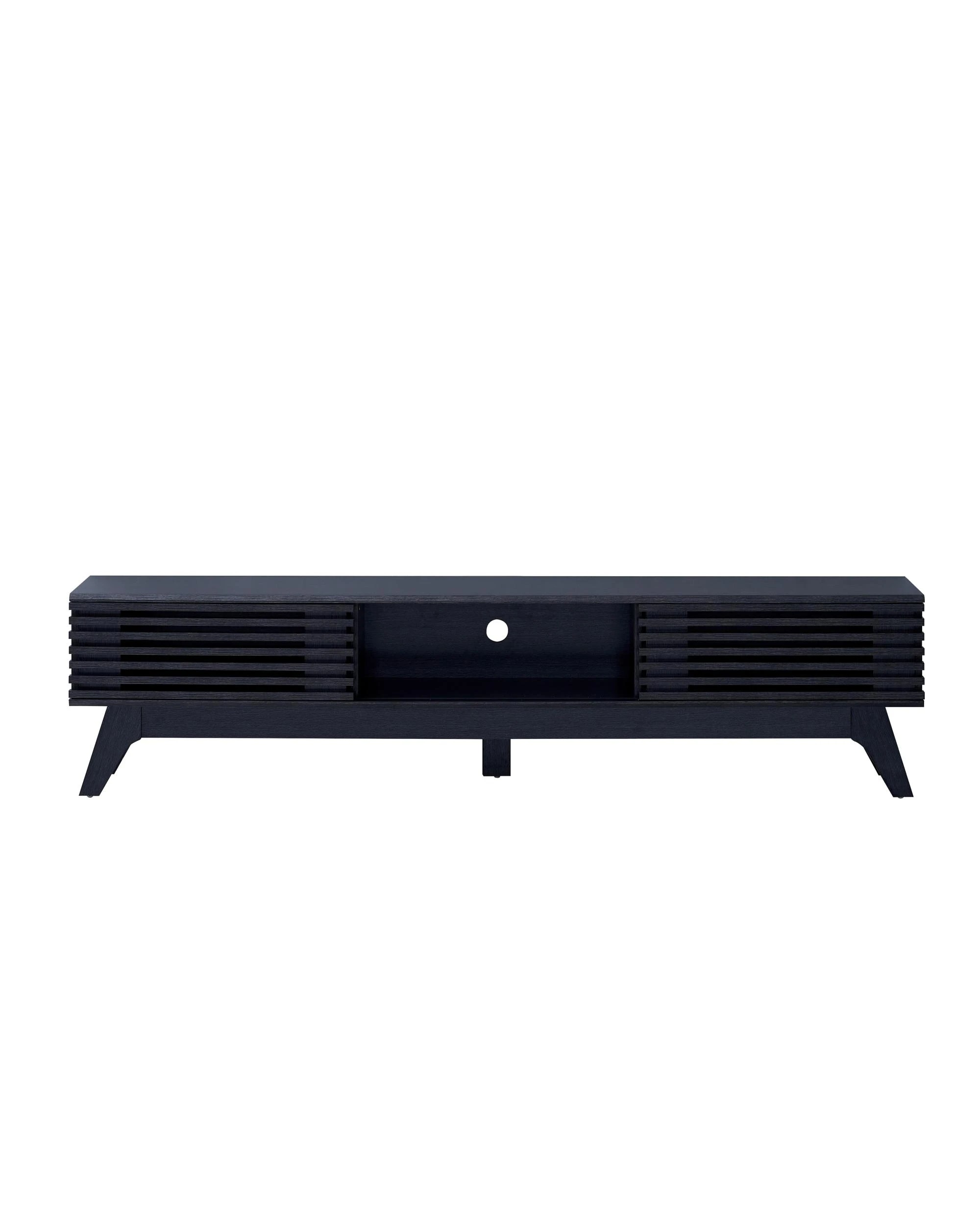 5 Kodu Entertainment Unit Modern TV Cabinet TV Stand 180cm 2 Doors - Black, 5 of 5
