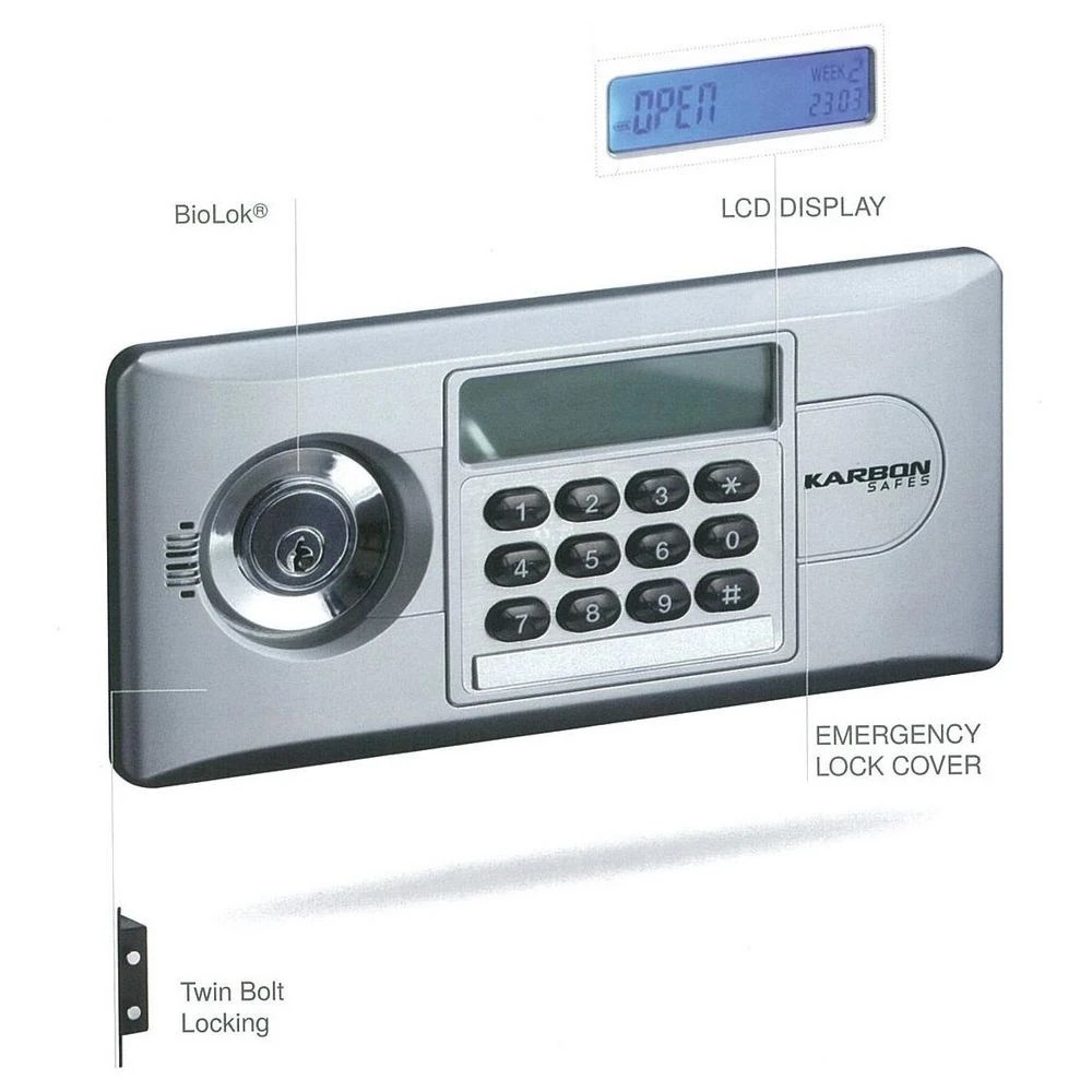 2 Karbon Titan 11.6L Digital Fire Resistant Safe Office Storage & Safety Accessories Safes Cash Boxes Fire Resistant Safes, 2 of 3