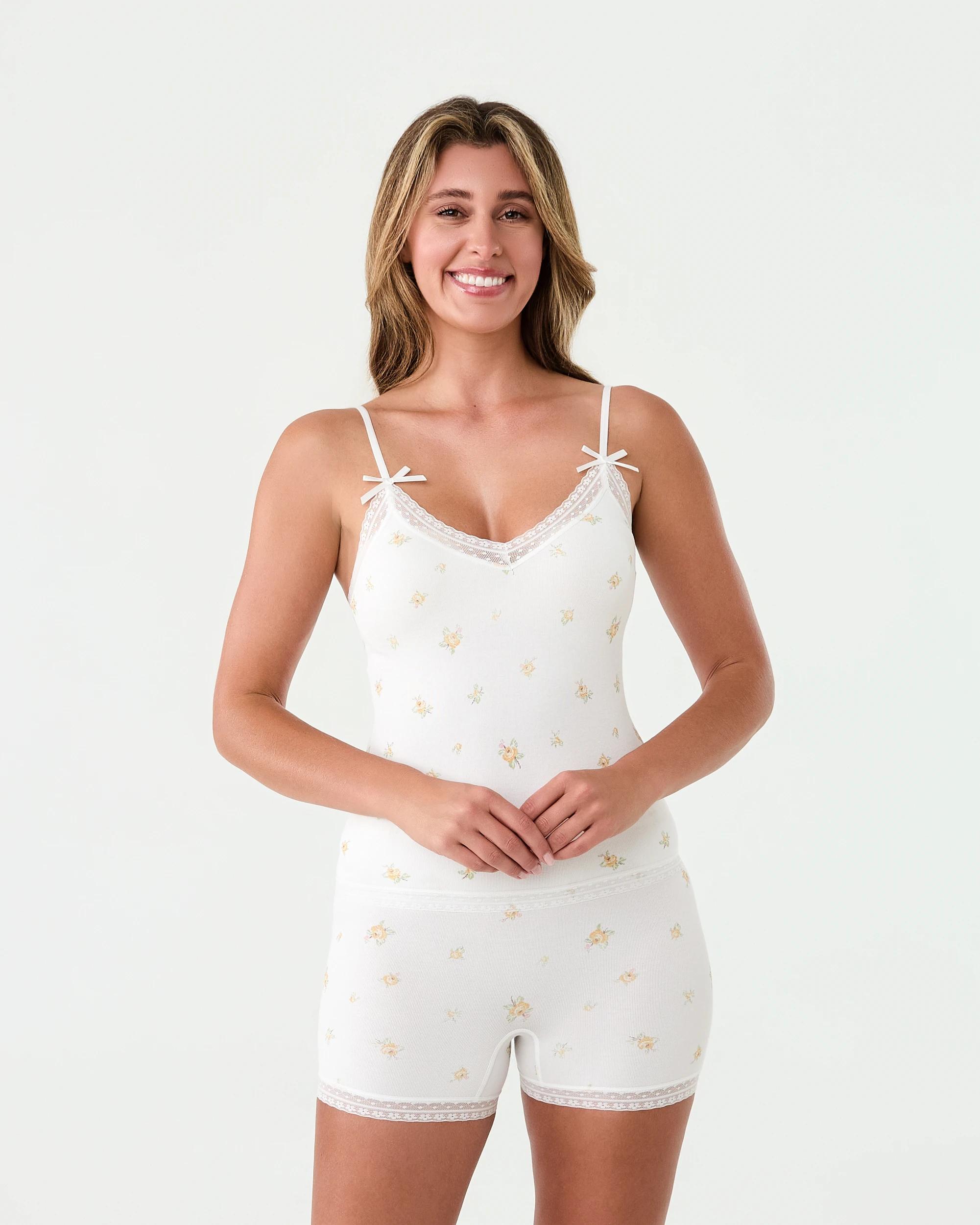 2 Seamfree Cami and Shorts Pyjama Set Stch Rose, 2 of 5