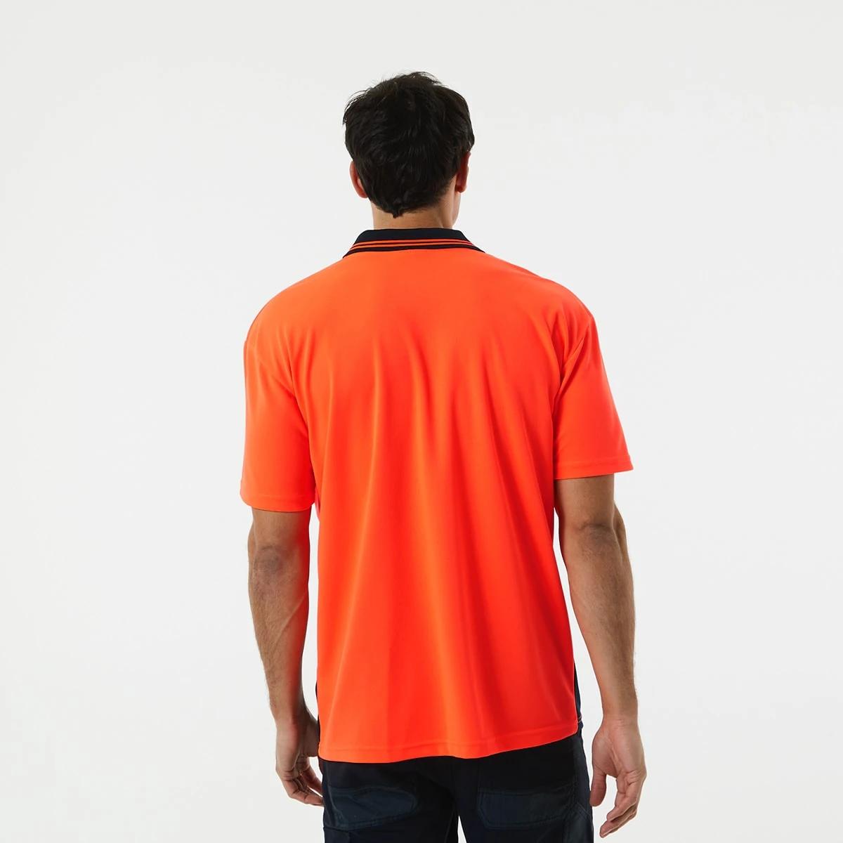 7 Workwear Hi-Visibility Short Sleeve Polo Shirt SAFETY ORANGE, 7 of 10