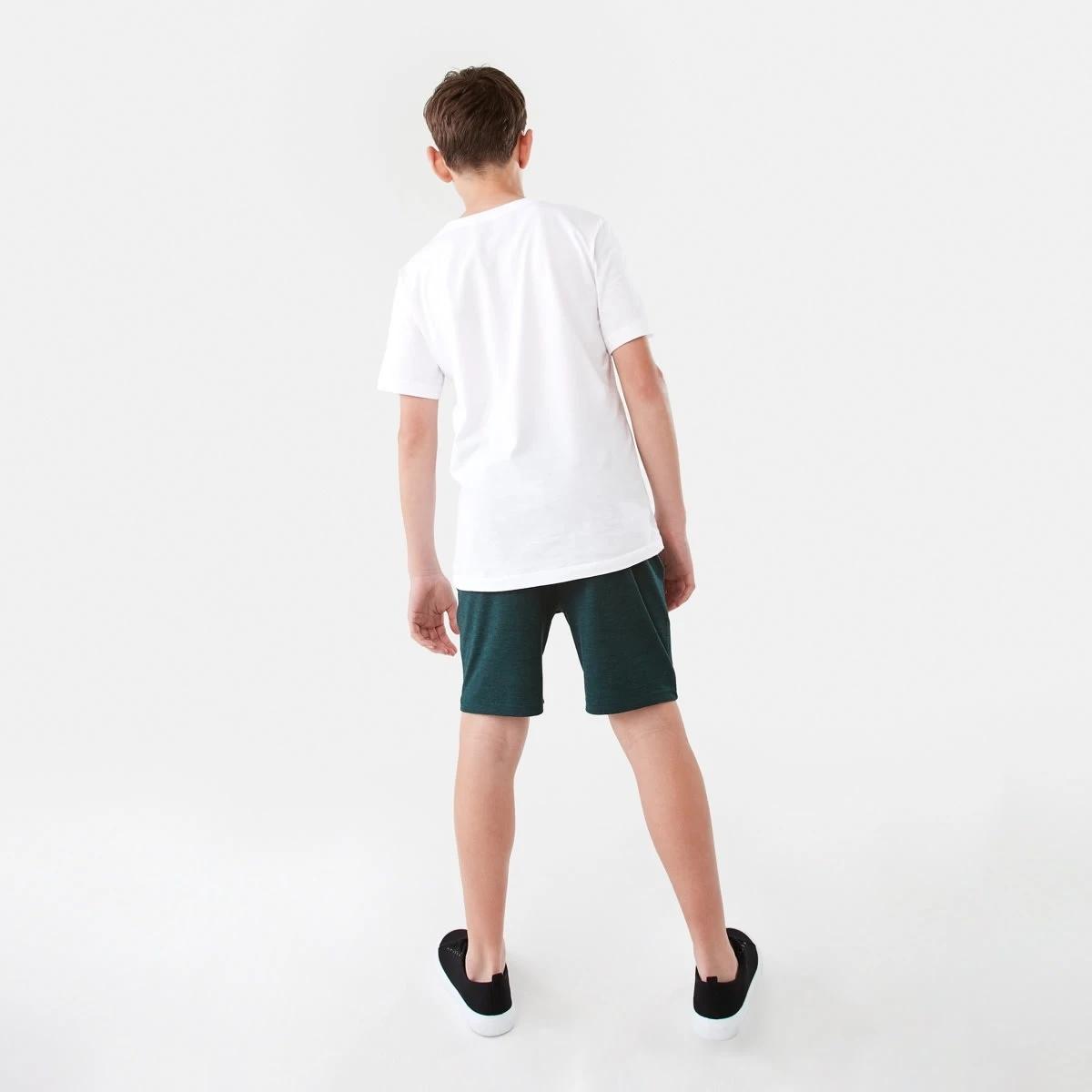 6 Active Kids Knit Shorts Text Green, 6 of 8