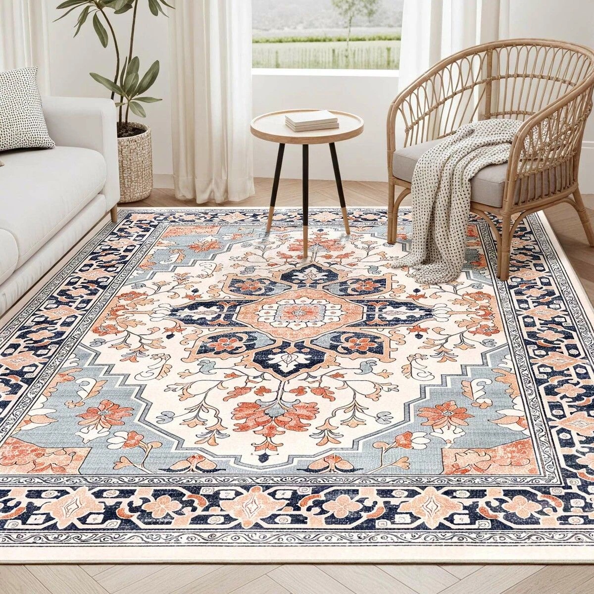 2 Ausway Floor Rug Carpet Traditional Washable Runner 2x3m, 2 of 6