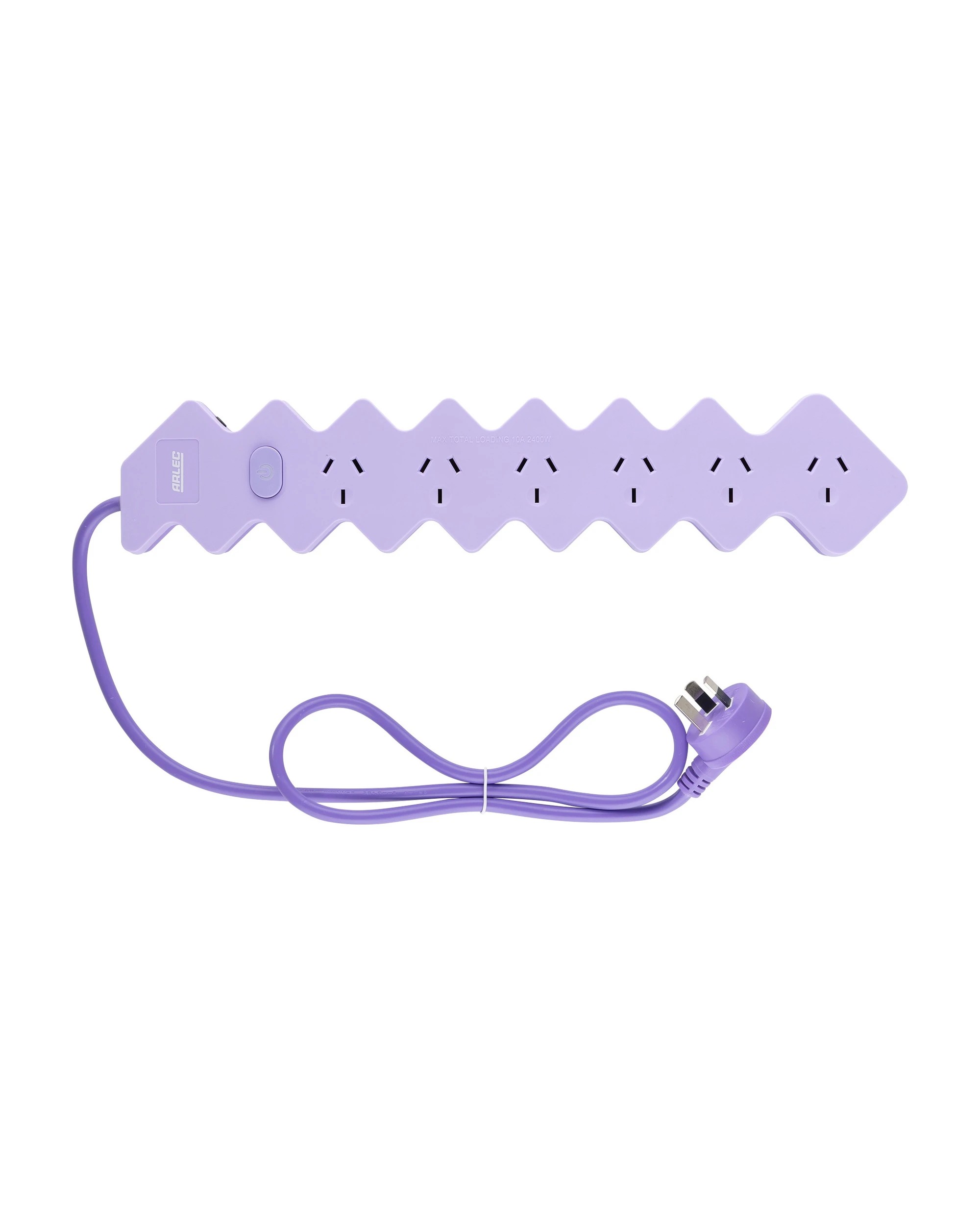 Arlec 6 Outlet Zig Zag Powerboard with Master Switch - Assorted - Kmart