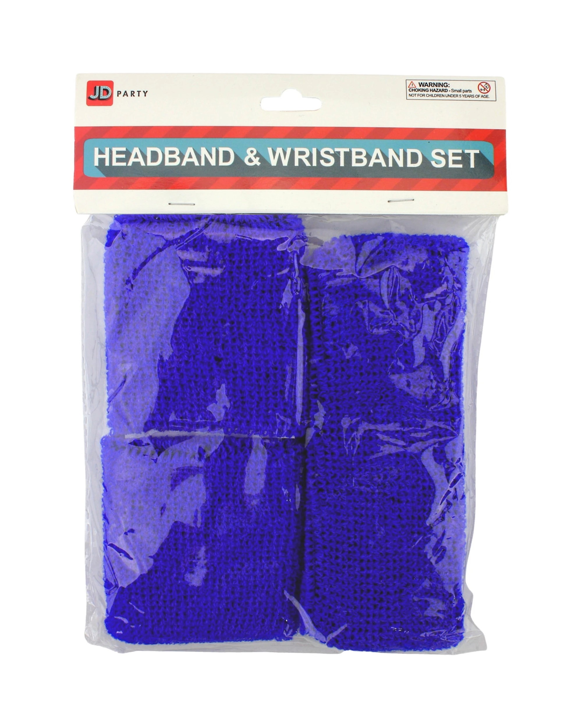 1 Partyrama Sweatband Set - Blue, 1 of 1
