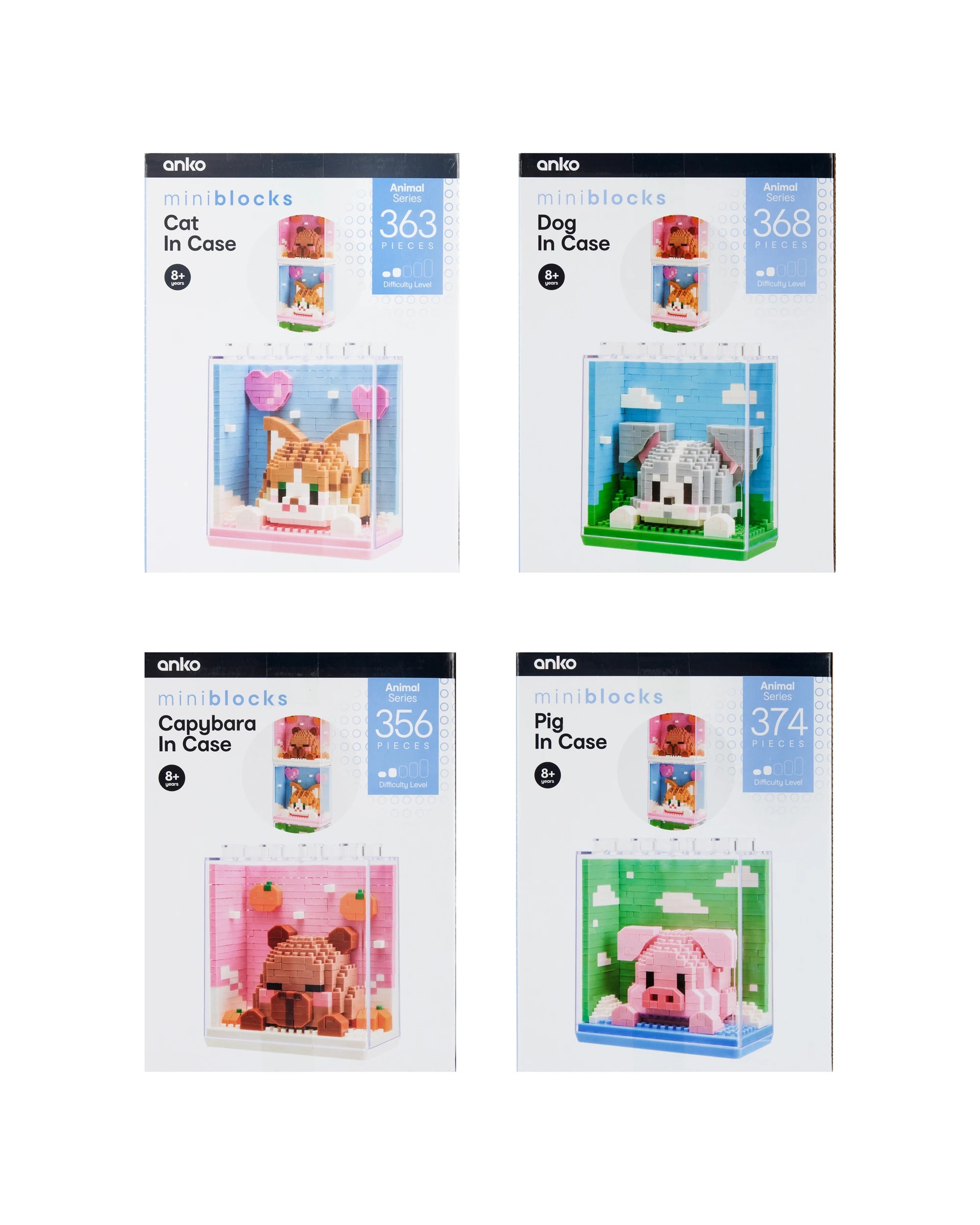 6 Mini Blocks Animals in Case - Assorted, 6 of 6