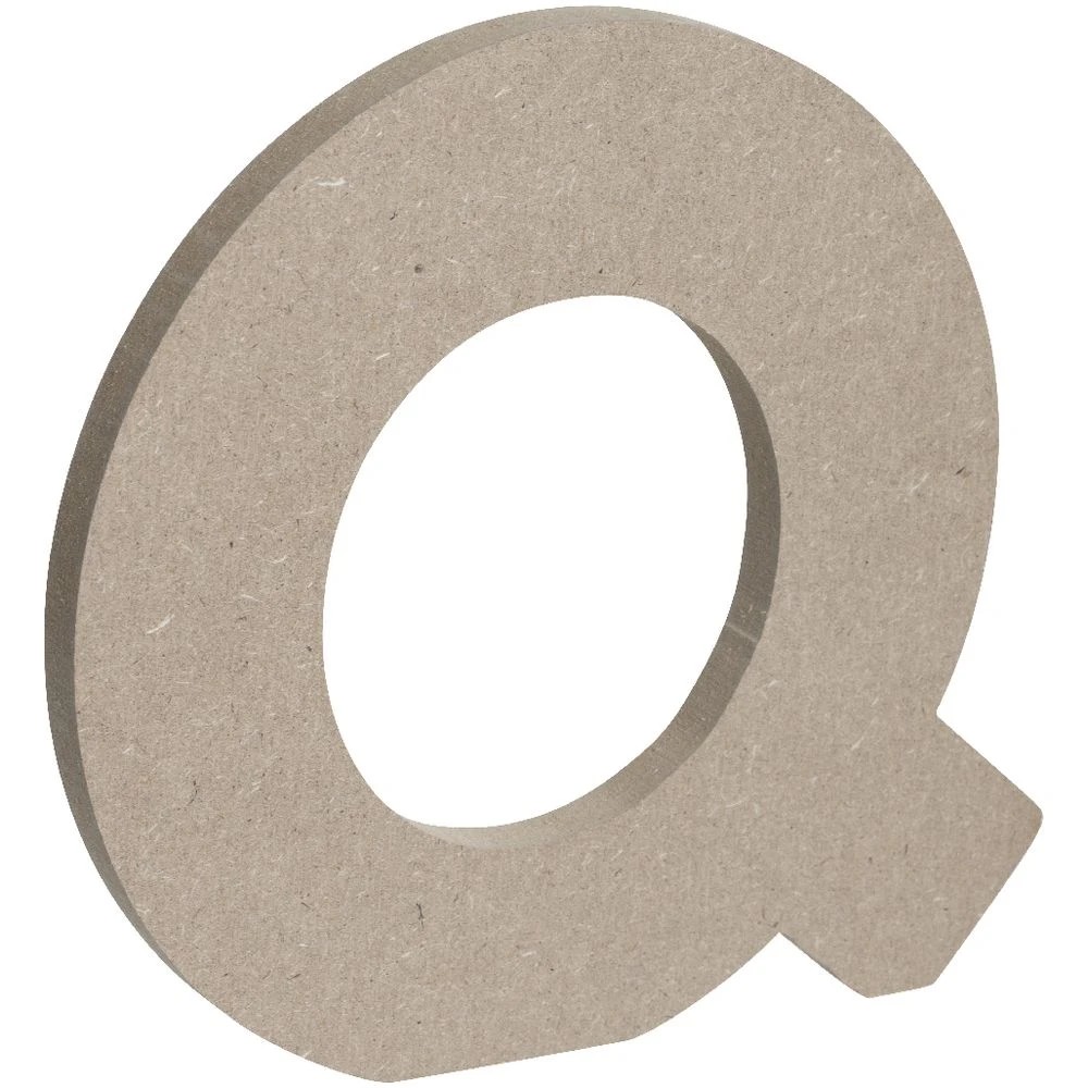 3 Born Wooden Alphabet Letter Q 20cm, 3 of 3