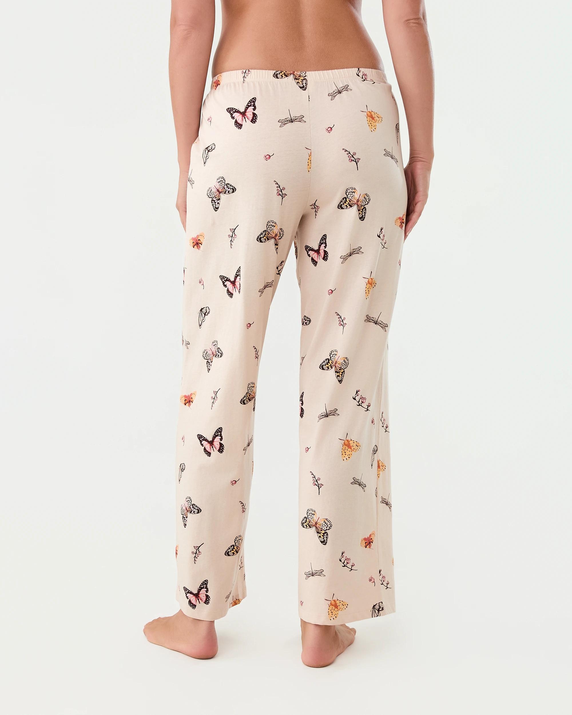 3 Cotton Print Knit Pants Butterfly, 3 of 4