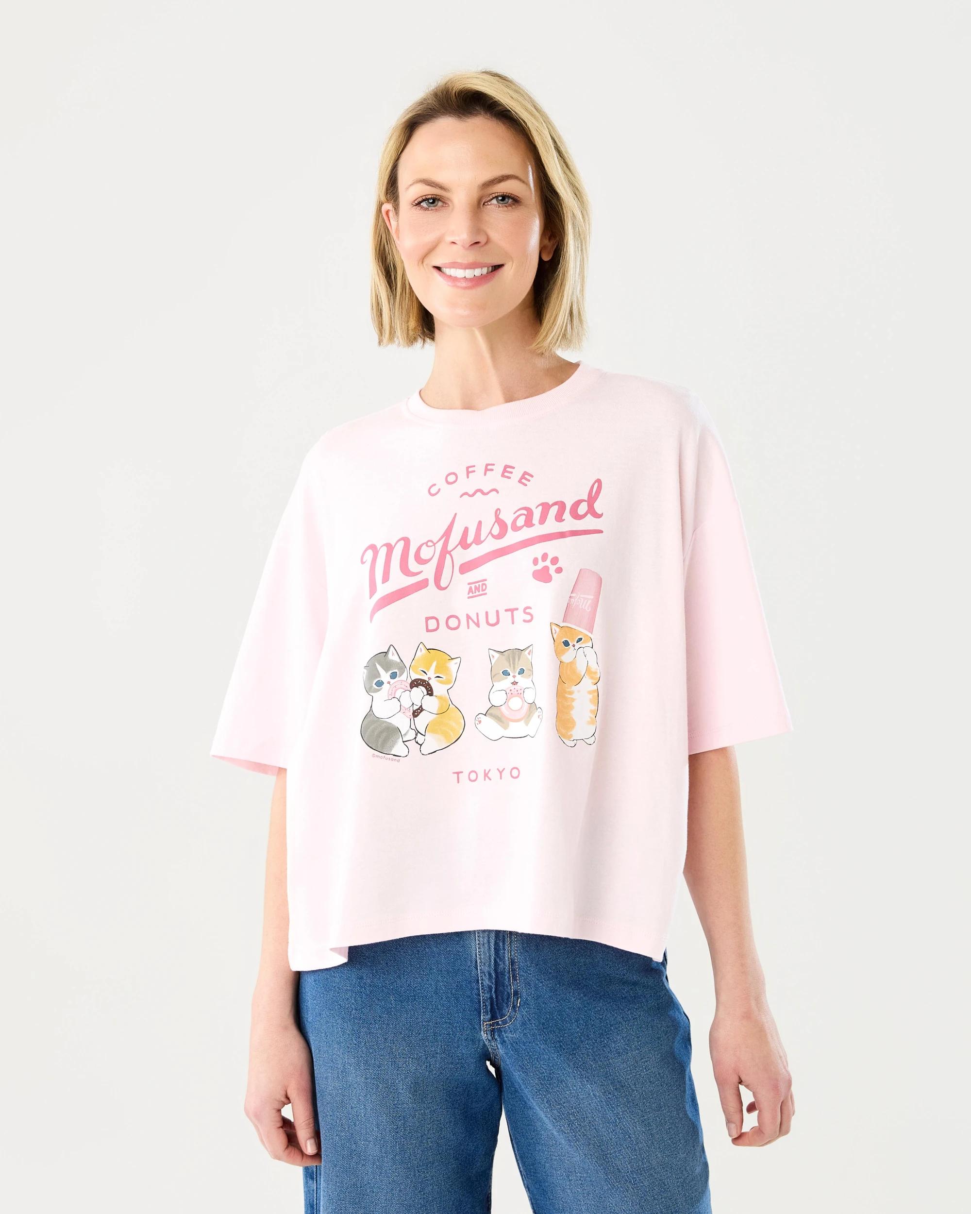 1 Short Sleeve Oversized Mofusand Licensed T-shirt Mofusanddt, 1 of 6
