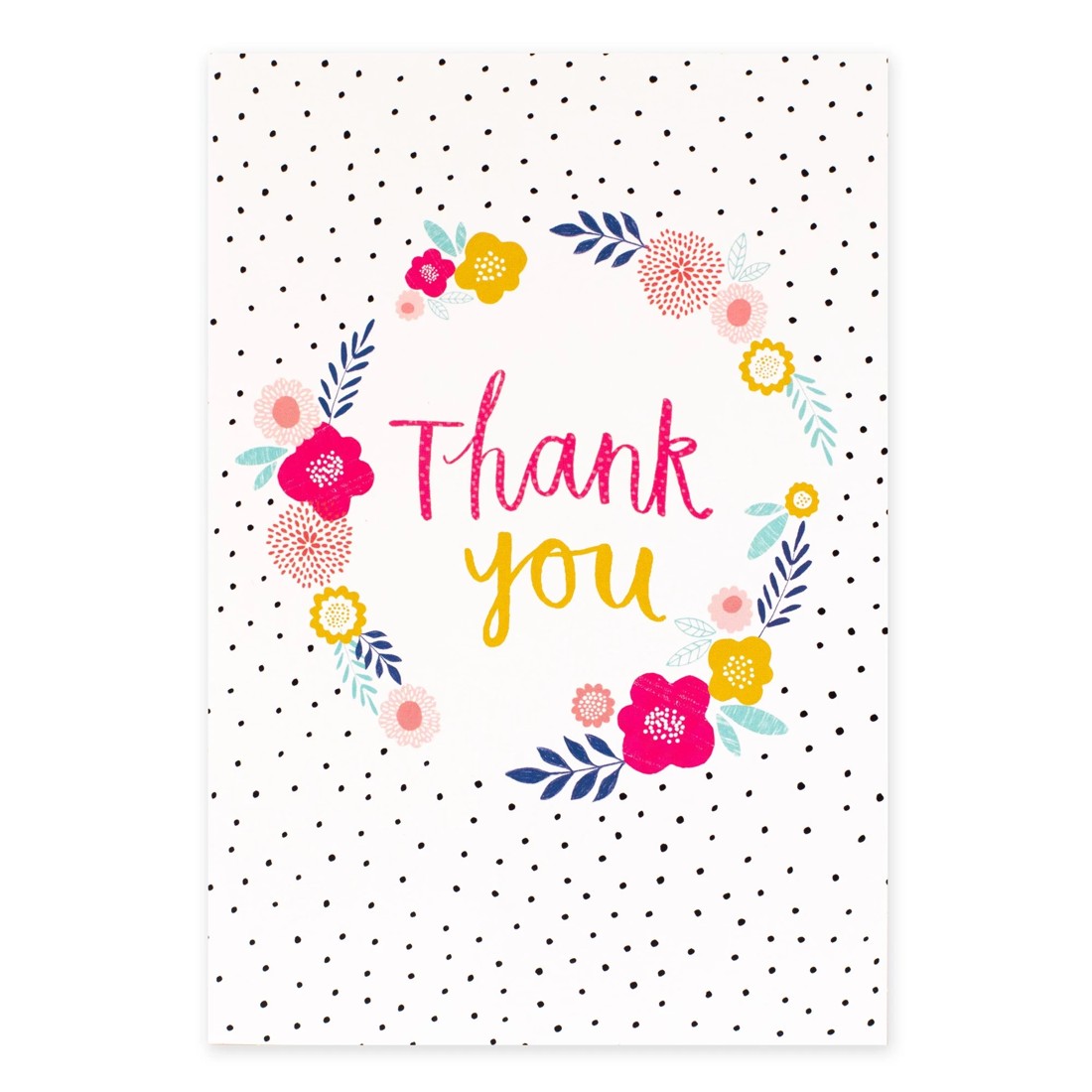 3 Creative Publishing from Hallmark Thank You Card -  Floral Wreath, 3 of 3