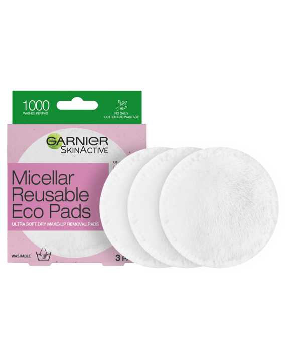3 Pack Garnier SkinActive Micellar Reusable Eco Pads