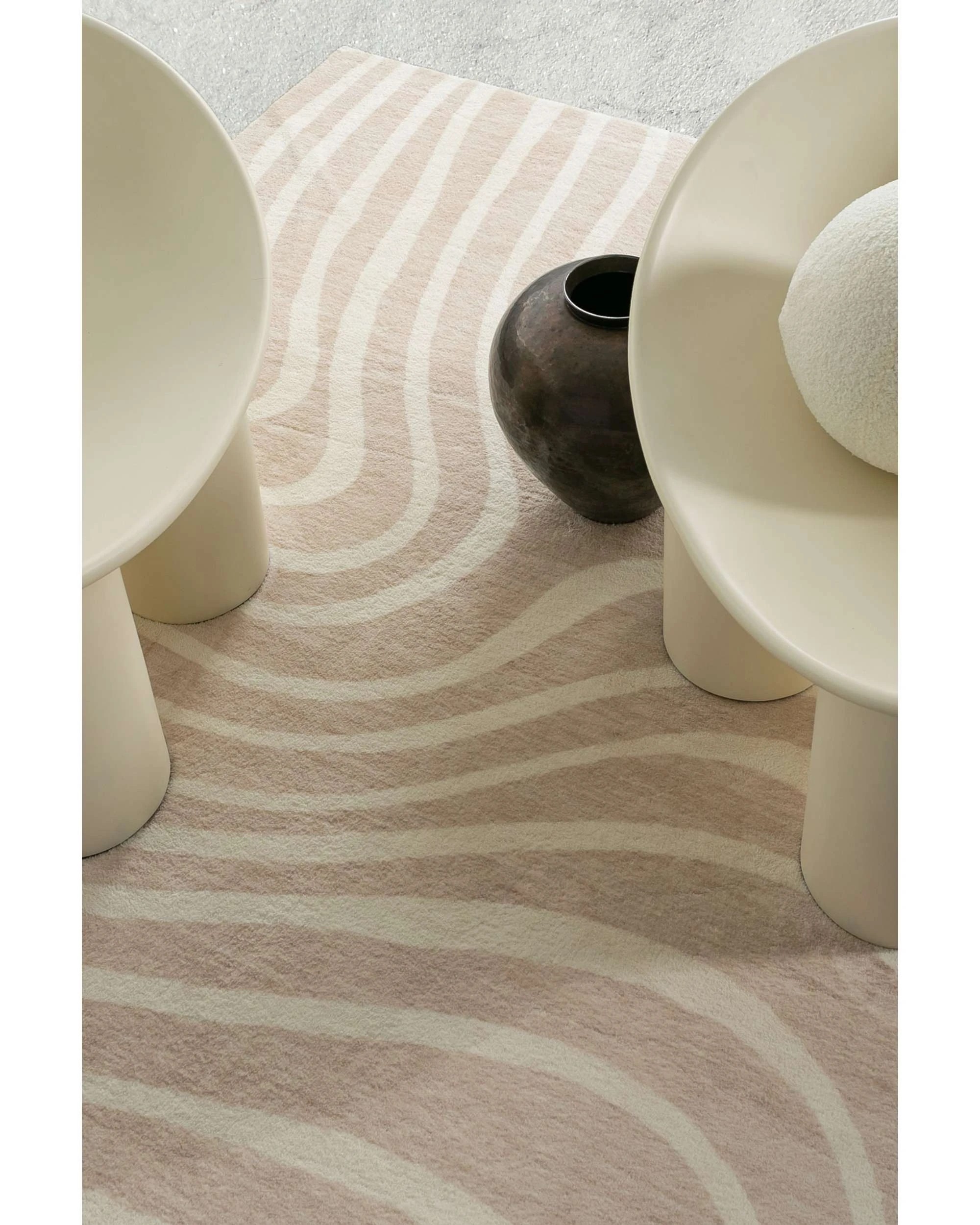 3 Loopsie Glis Lines Washable Rug-230cm x 160cm - Beige, 3 of 7