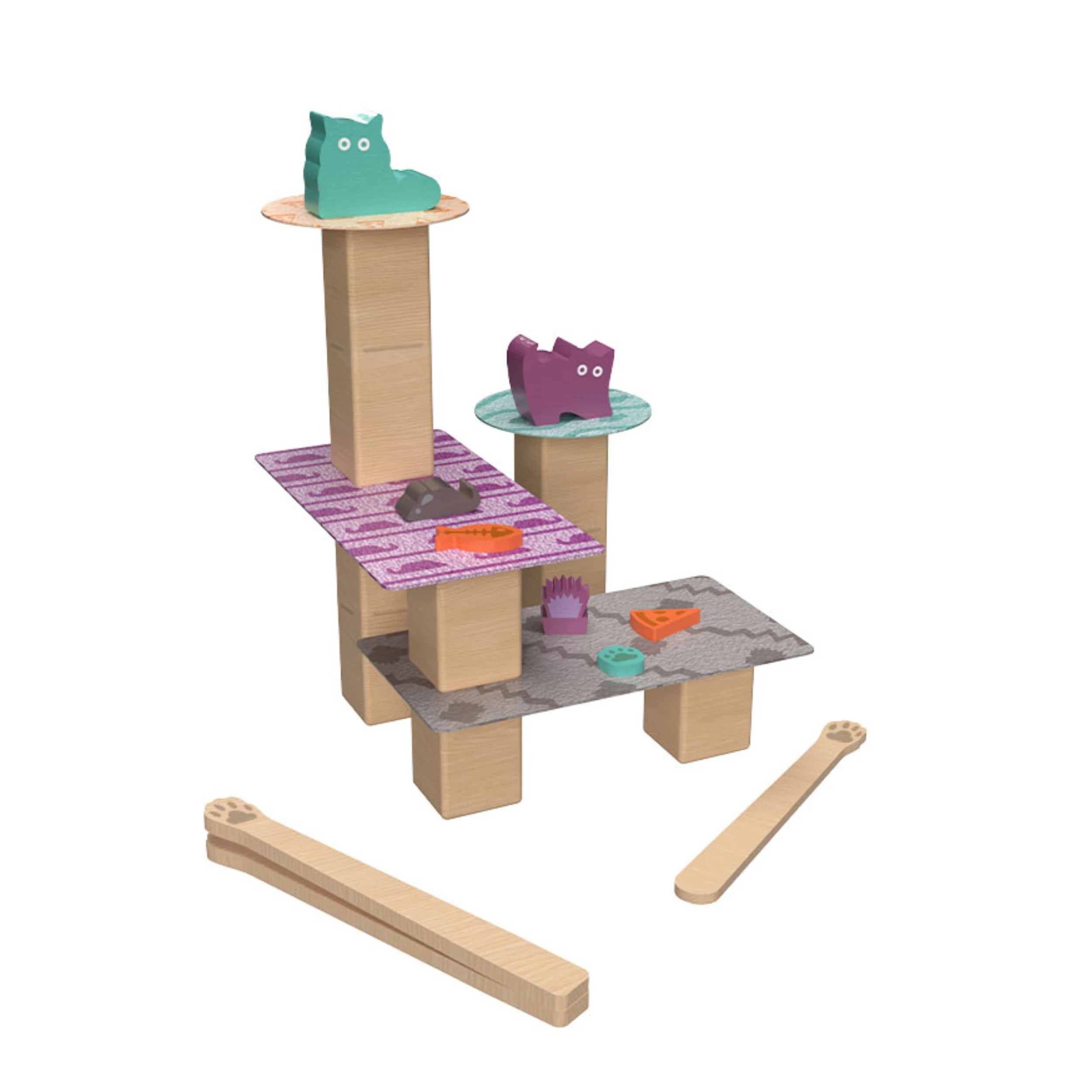 4 Farago Games Cats Knocking Things Off Ledges - Multi, 4 of 5