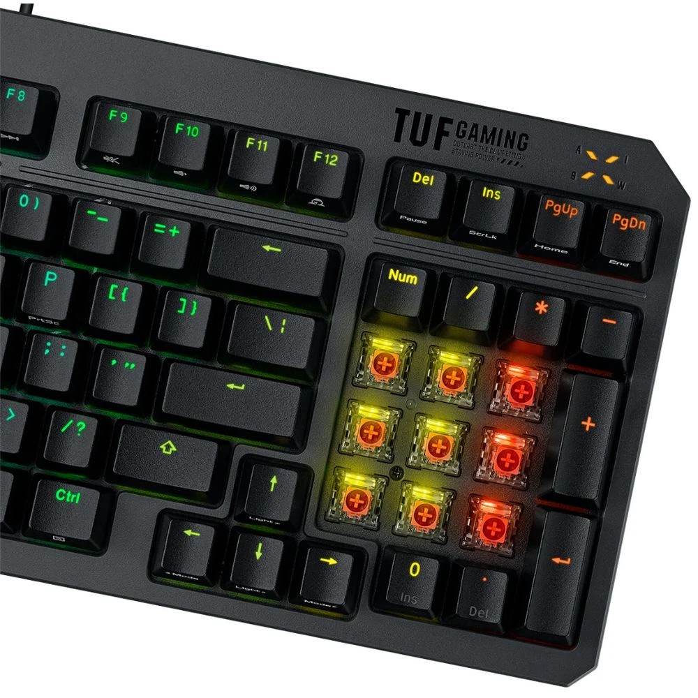 4 Asus TUF K3 II RGB Gaming Keyboard Black, 4 of 7