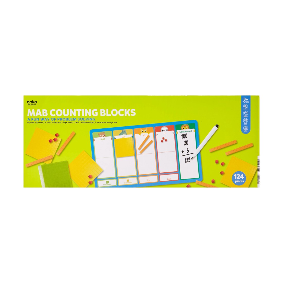 1 124 Piece Mab Counting Blocks, 1 of 7