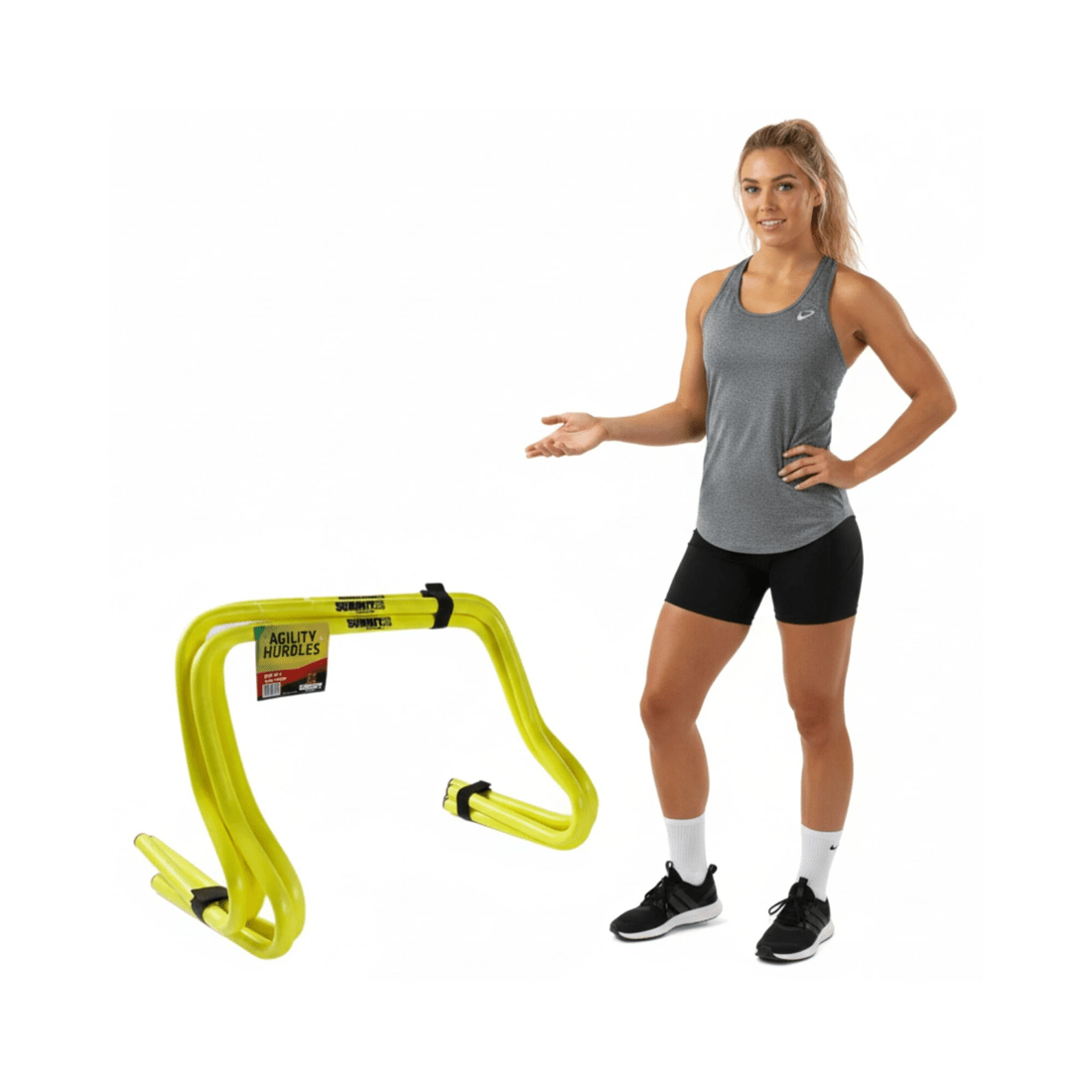 2 Summit 1 Pack of 4 Agility Training Hurdles Sport Socer Football Speed - 30cm Height, 2 of 3