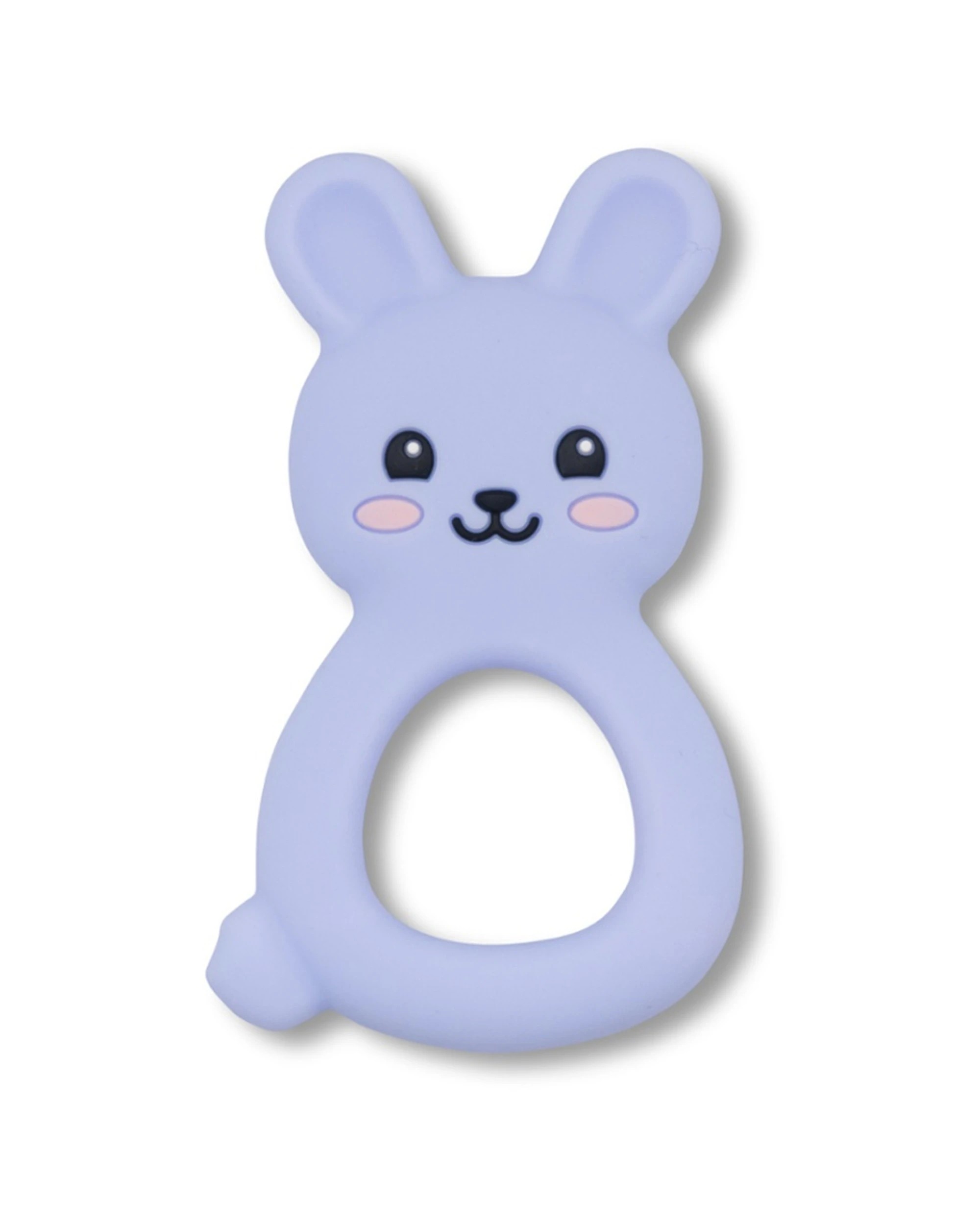 1 Jellystone Designs Moon Teether Wood & Silicone Baby Teething Toy Gums Comforter - Blue, 1 of 1