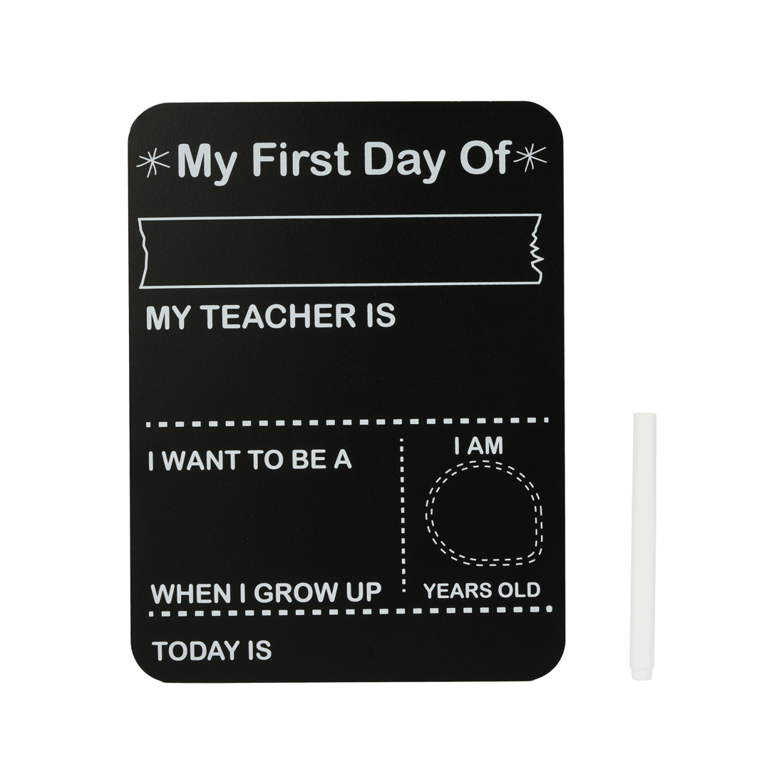 1 A4 My First Day Board - Black, 1 of 4