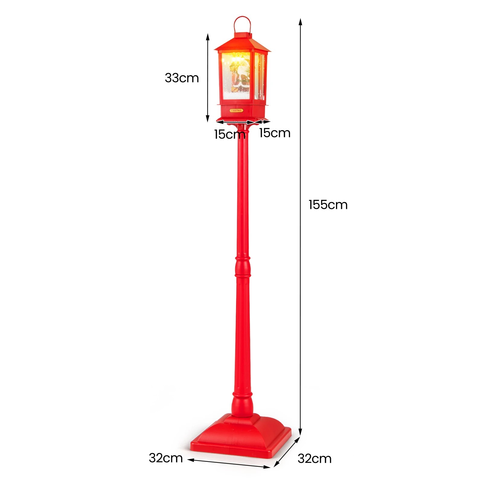 2 Costway 155cm Christmas Street Lamp Sound-Activated Festive Musical Lamp Post, 2 of 6