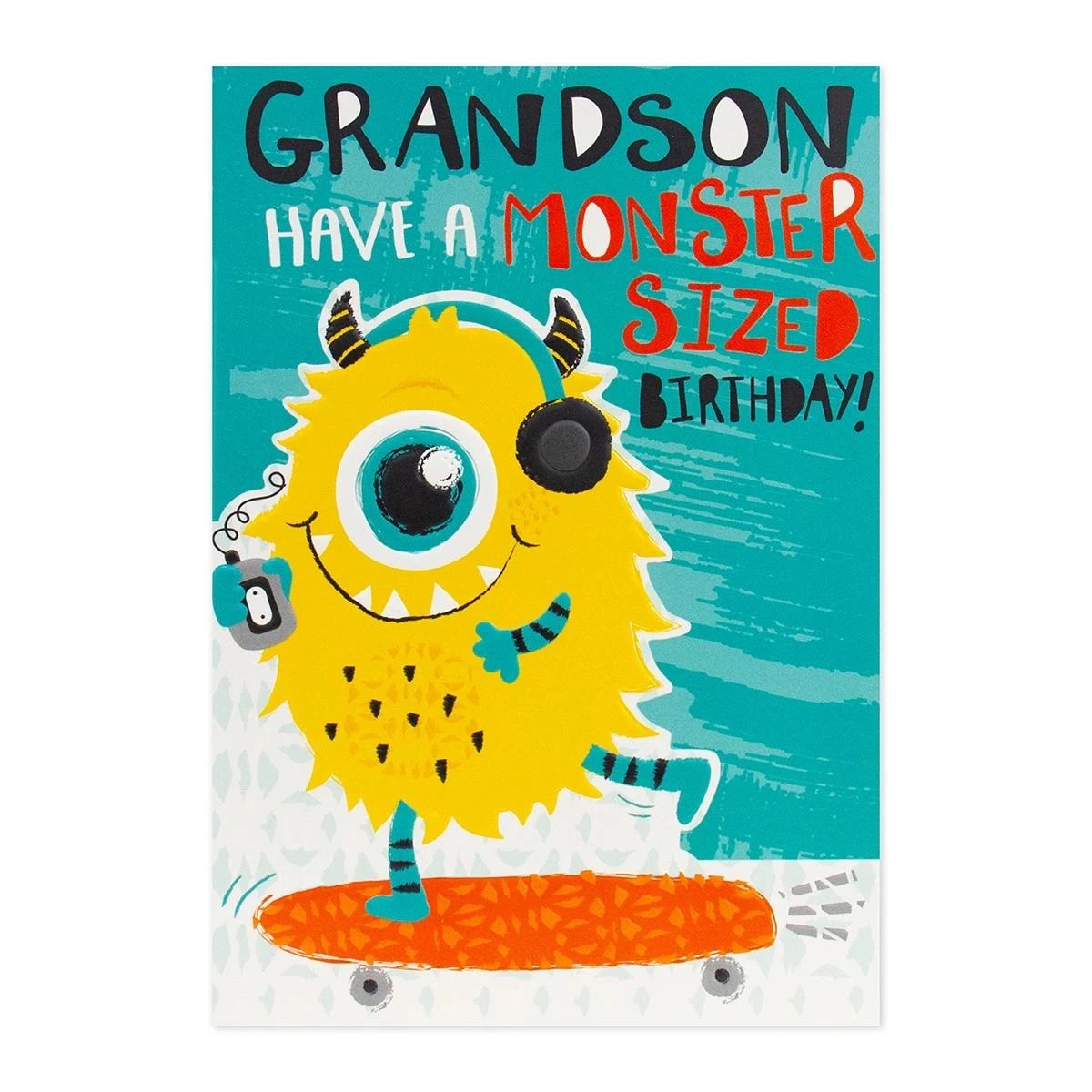 3 Connections from Hallmark Birthday Card - Grandson, Monster of Skateboard, 3 of 3