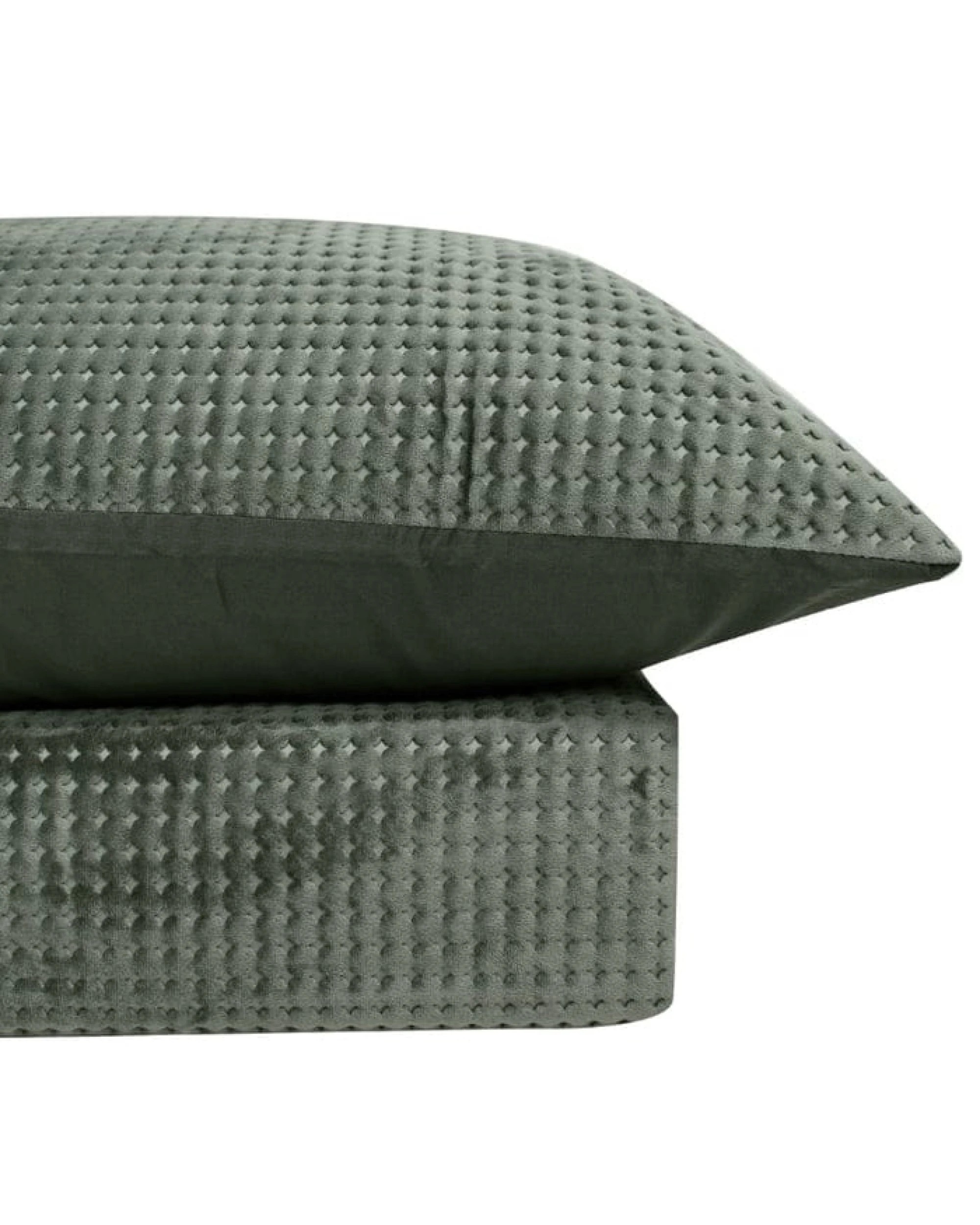 4 Bas Phillips Nathaniel Ultrasonic Quilt Cover Set - Queen Bed - Green, 4 of 4