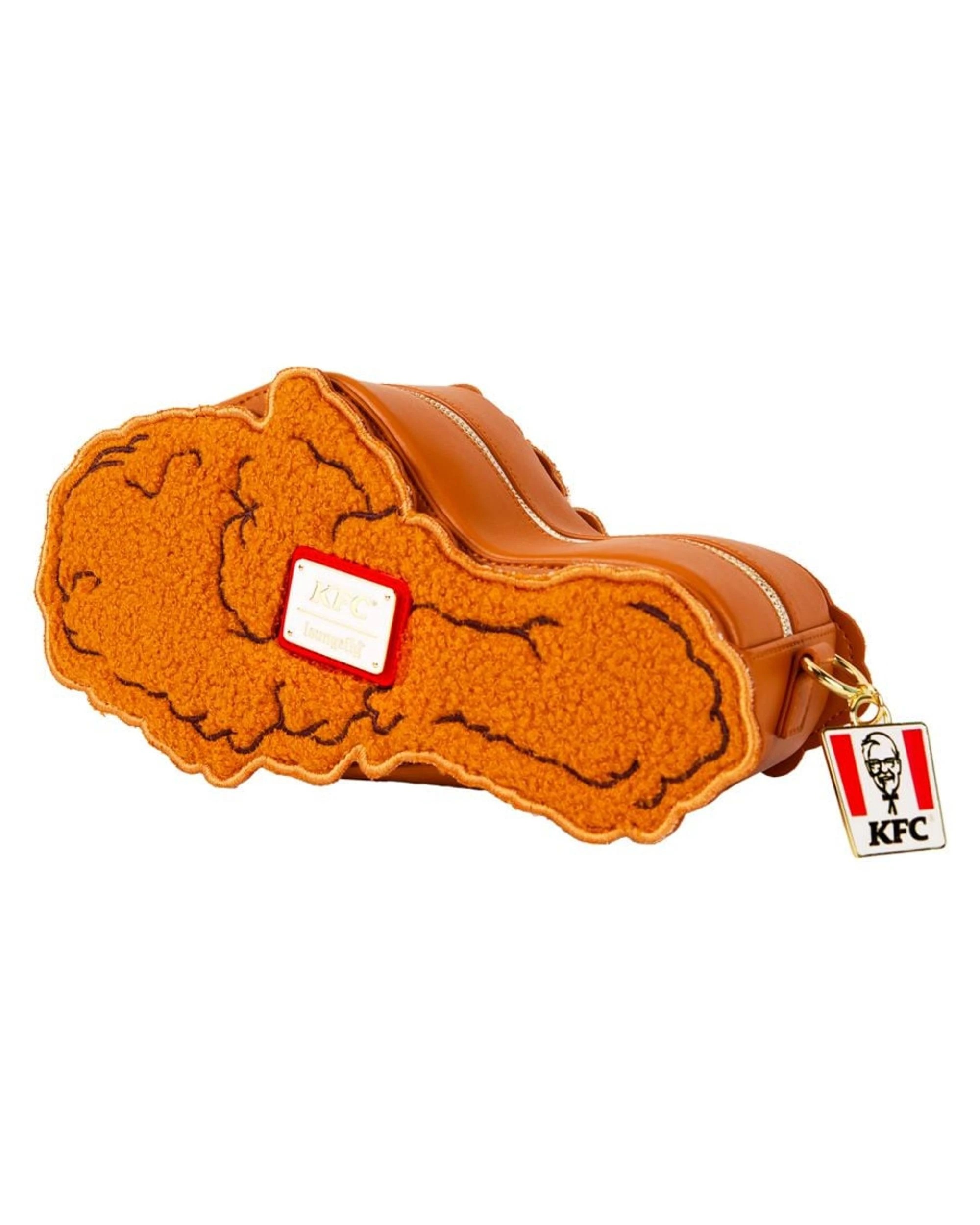 3 Loungefly KFC Chicken Drumstick Sherpa Crossbody Bag - Brown, 3 of 8