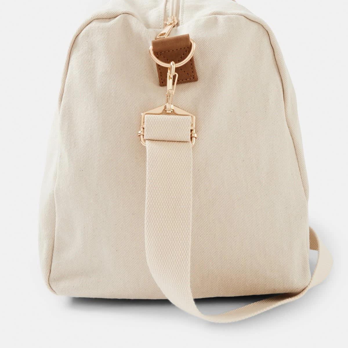 3 Canvas Weekender Bag NATURAL BEIGE, 3 of 5