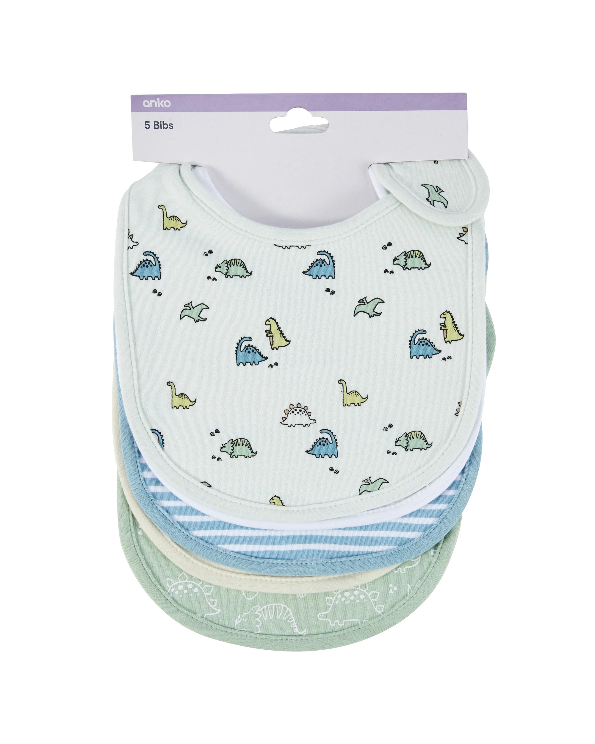 5 5 Pack Bibs - Dino, 5 of 5