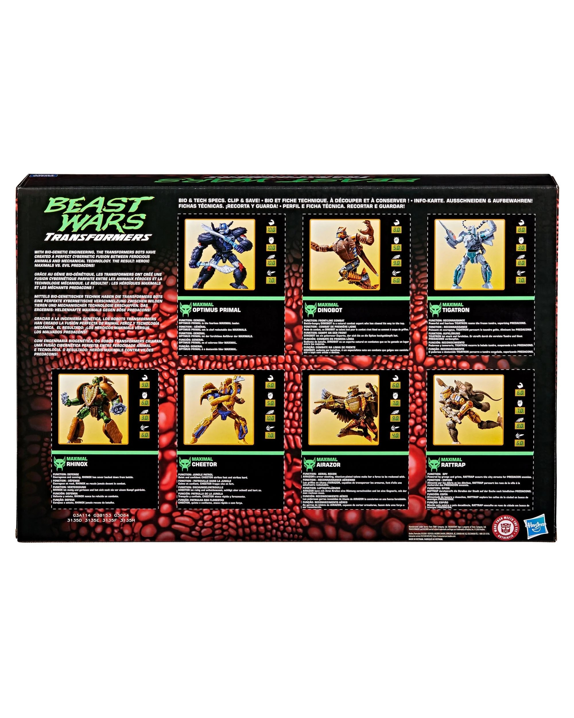 5 Transformers Beast Wars Maximal Collection, 5 of 5