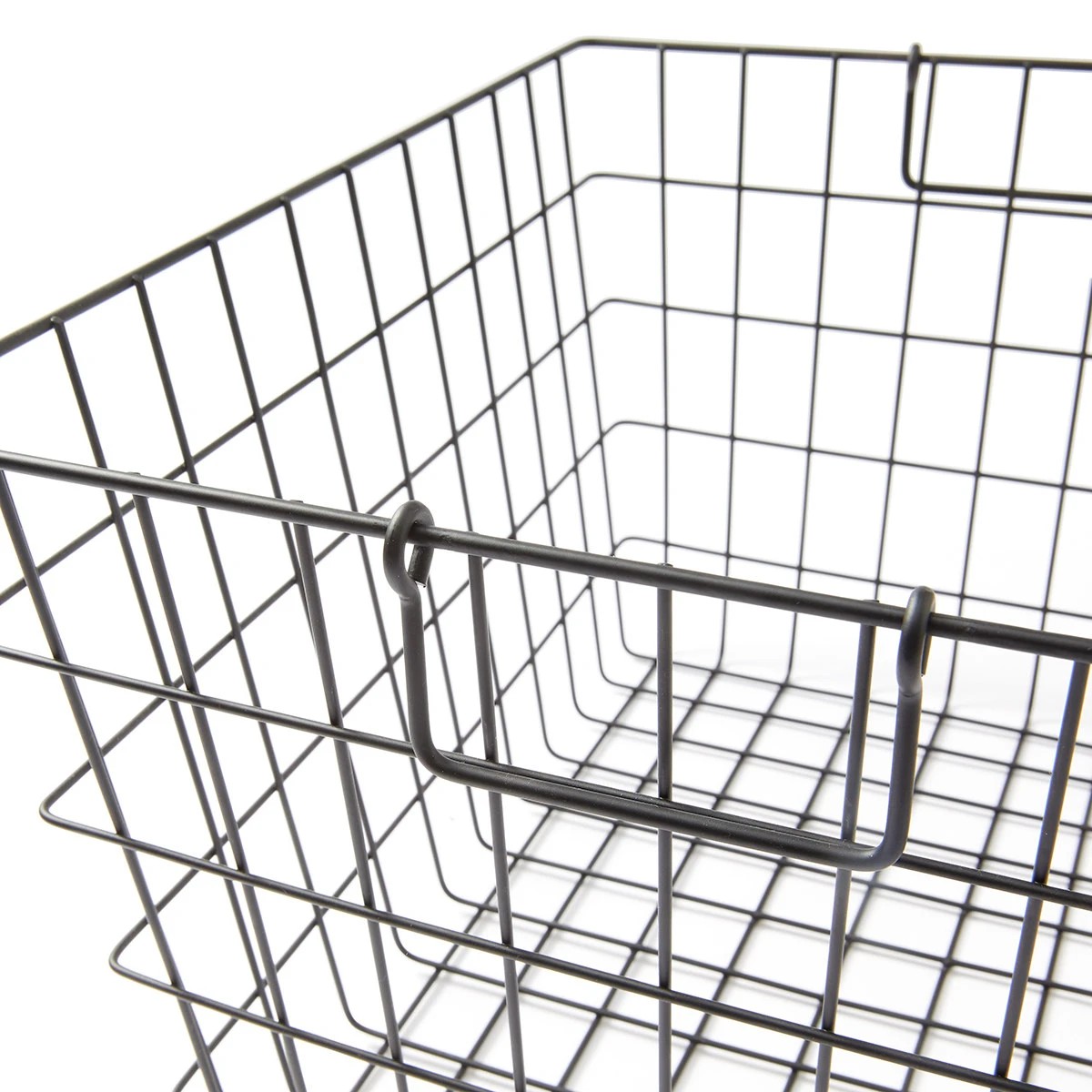 7 Rectangle Wire Basket - Large, Black, 7 of 8