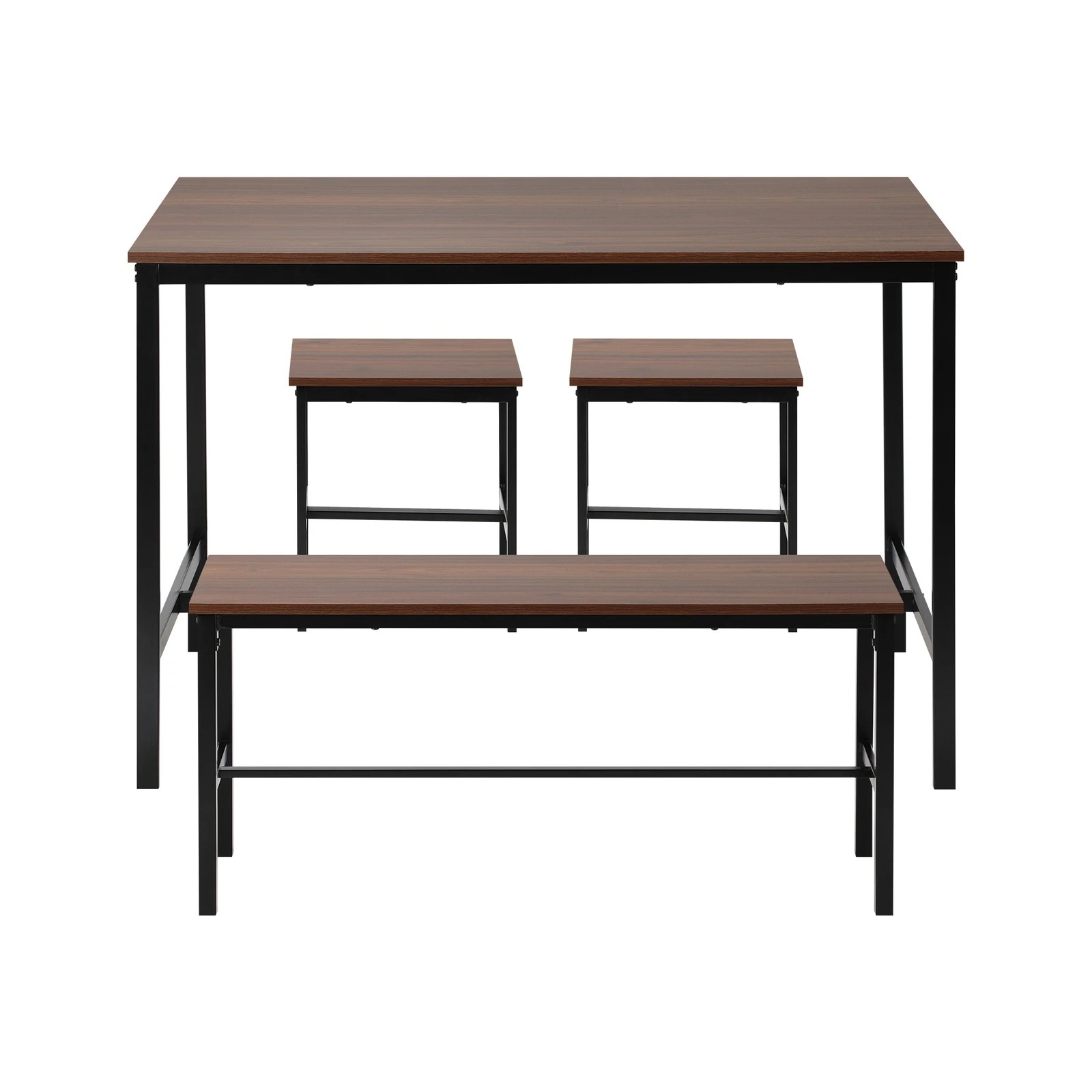 7 Oikiture Industrial Dining Table 4 Seaters With Kitchen Bench Chairs
 - Natural, 7 of 9