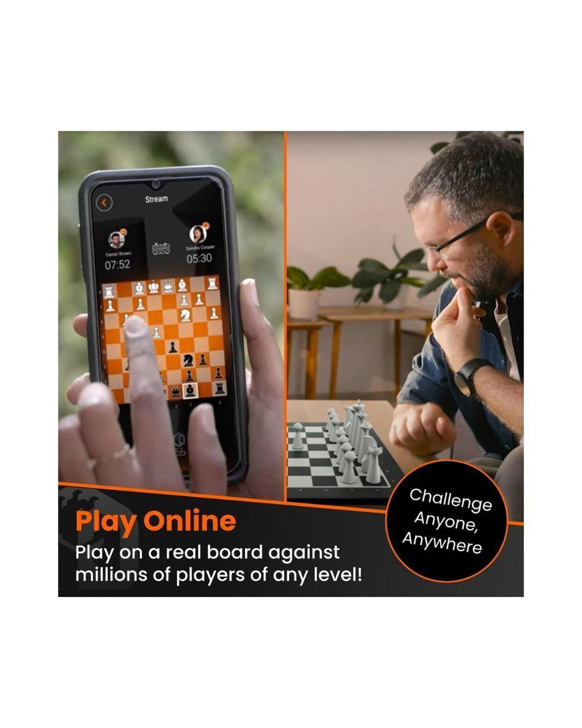 5 Particula GoChess Mini Smart Chess Board with App Integration, Light Indicators and Portable Design, 5 of 9