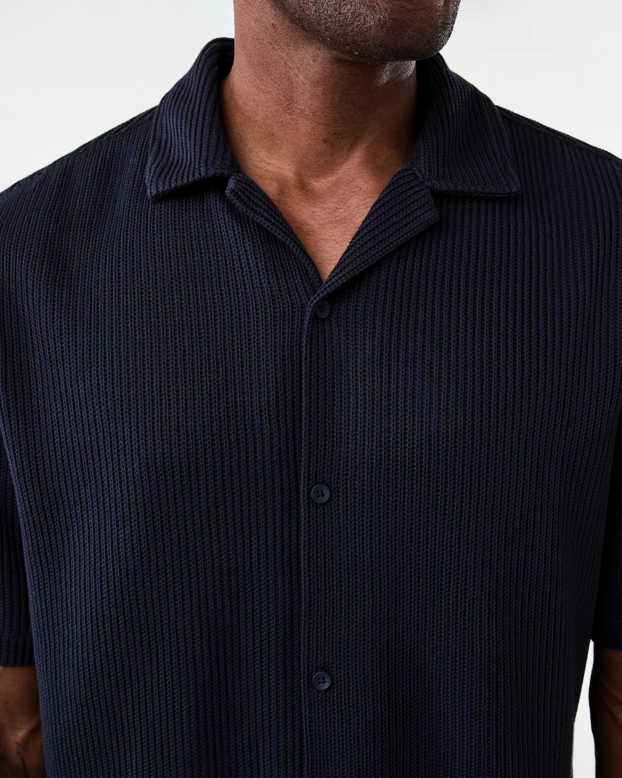 5 Short Sleeve Jacquard Knit Shirt Sky Cptn, 5 of 6