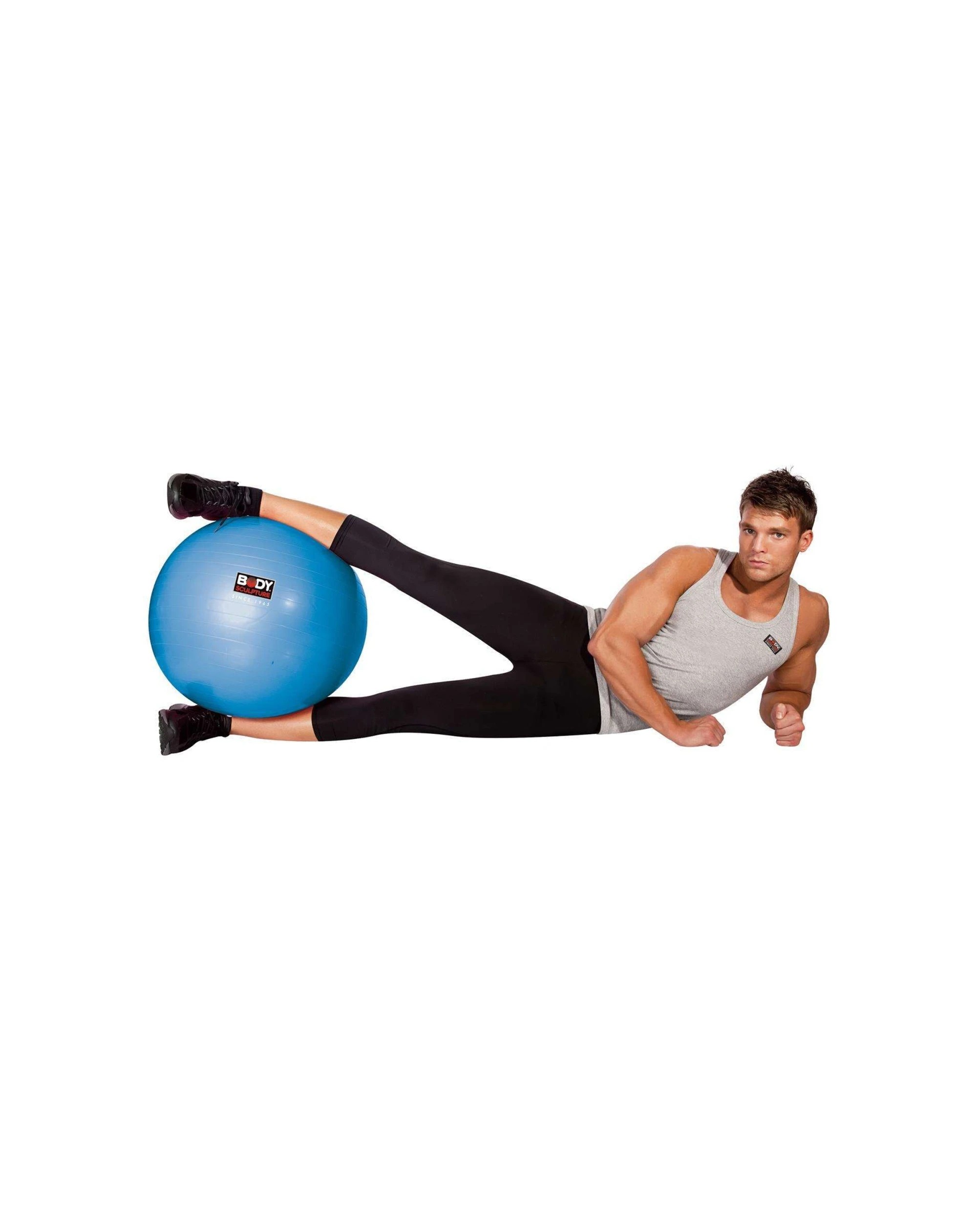 3 Body Sculpture 75cm Anti-Burst Gym Ball With Pump PVC Balance And Posture - Blue, 3 of 3