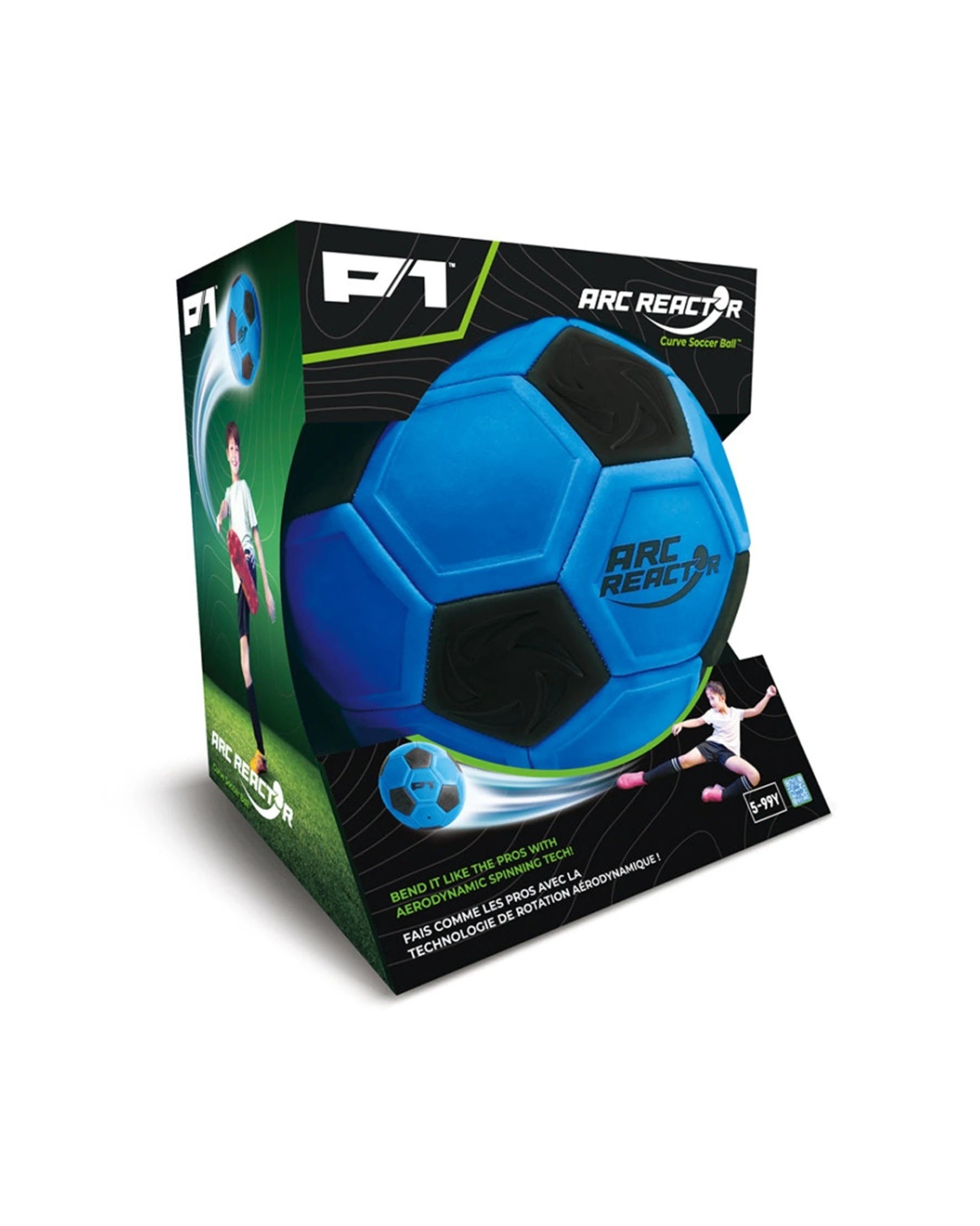 2 P1 Arc Reactor Curve Soccer Ball Master Swerve Kicks Activity 5y+ 22cm - Multi, 2 of 4