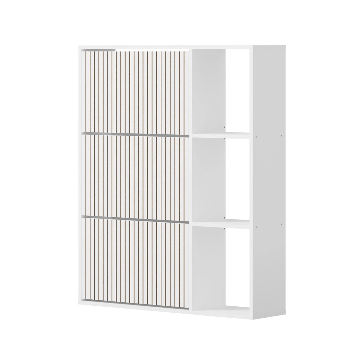 1 Oikiture Shoe Rack Storage Cabinet With Display Shelves Organiser
 - White, 1 of 10