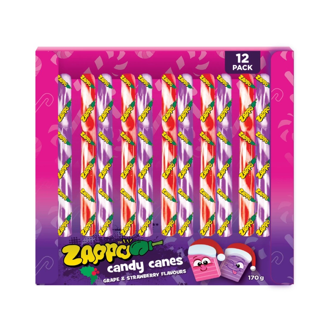 1 Zappo Candy Canes 12 Pack 170g, 1 of 2