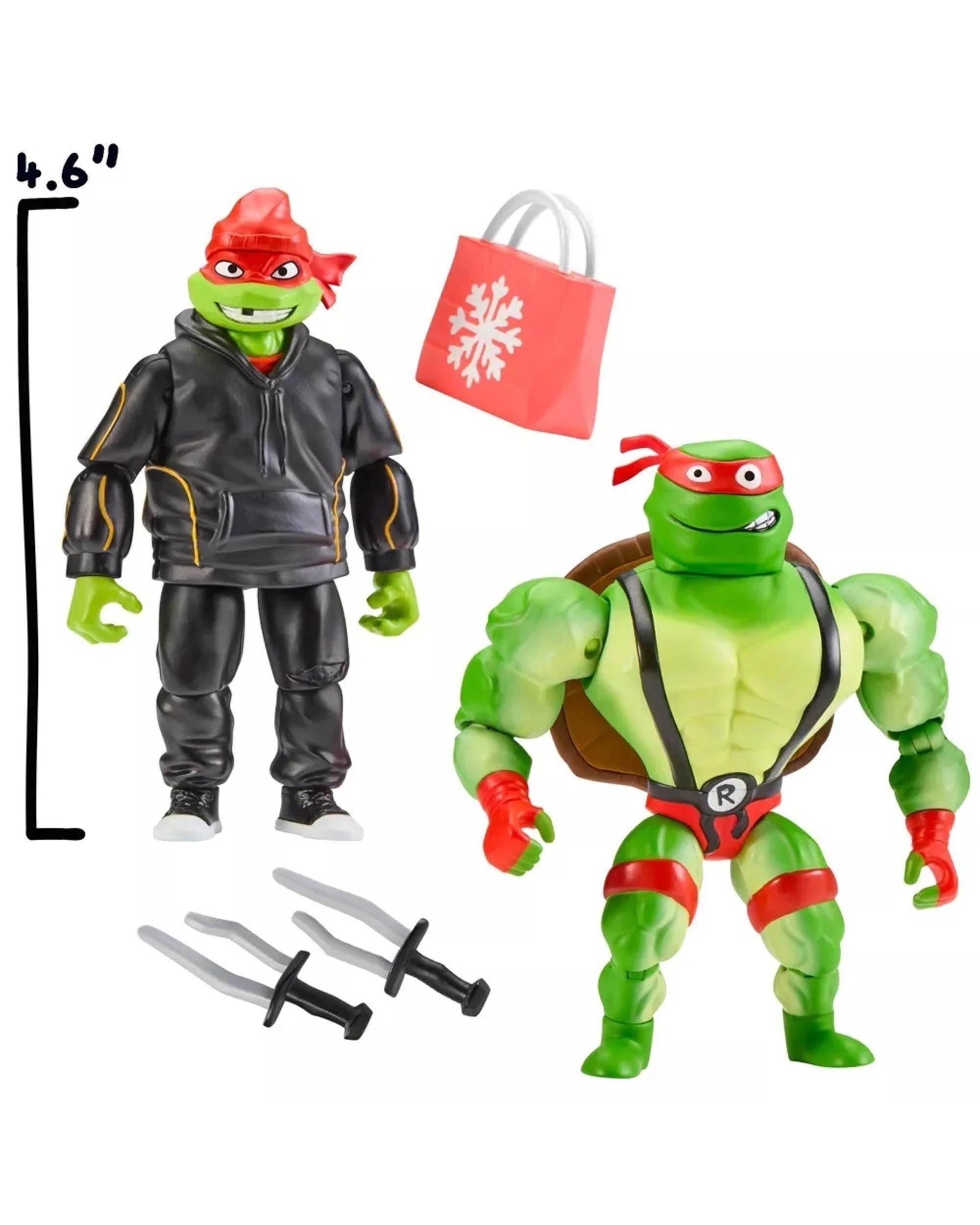 3 Teenage Mutant Ninja Turtles Mutant Mayhem Knockoff Knockout Raph and Ralph Action Figure 2 Pack, 3 of 7