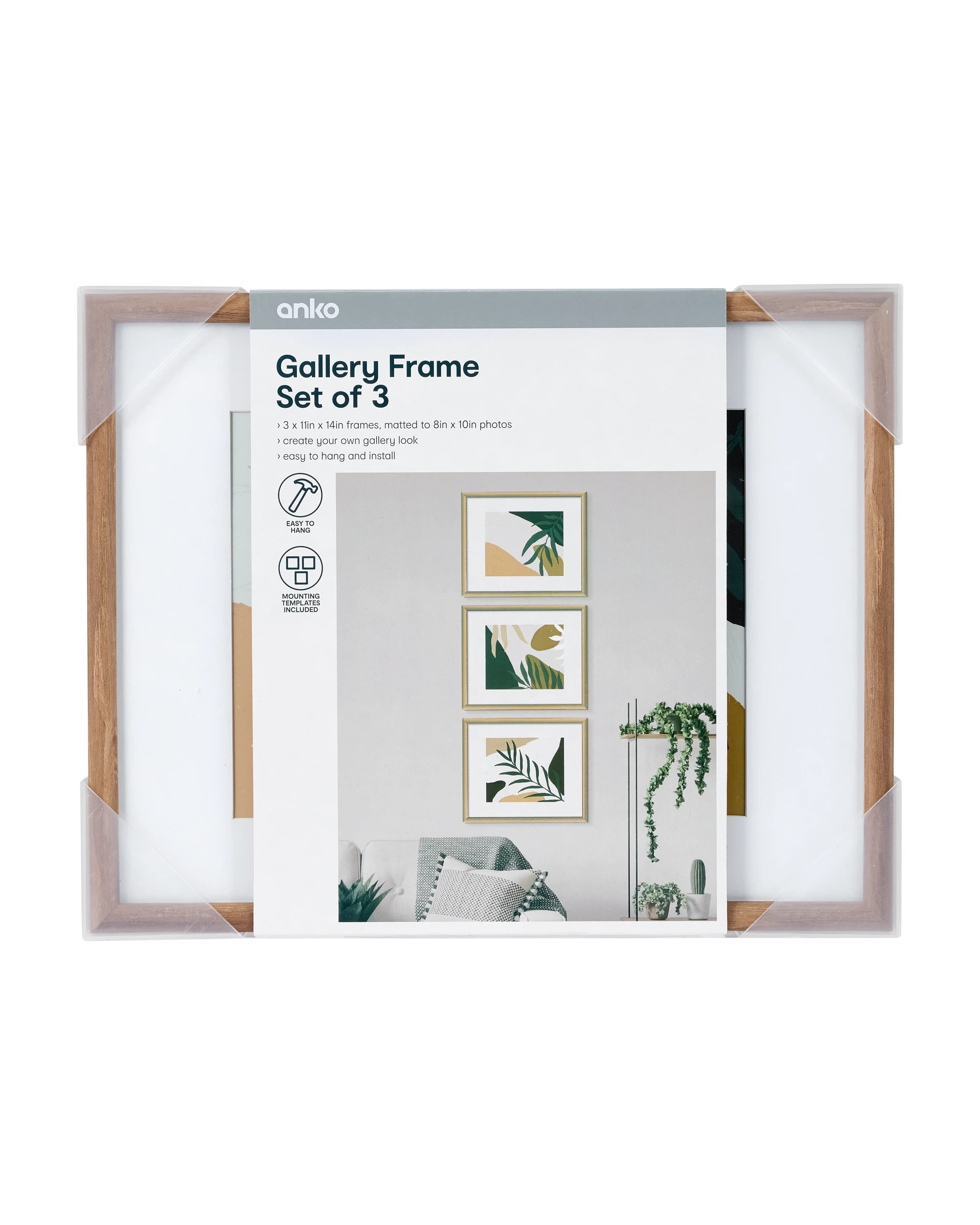 5 Set of 3 Gallery Frame - Walnut, 5 of 6