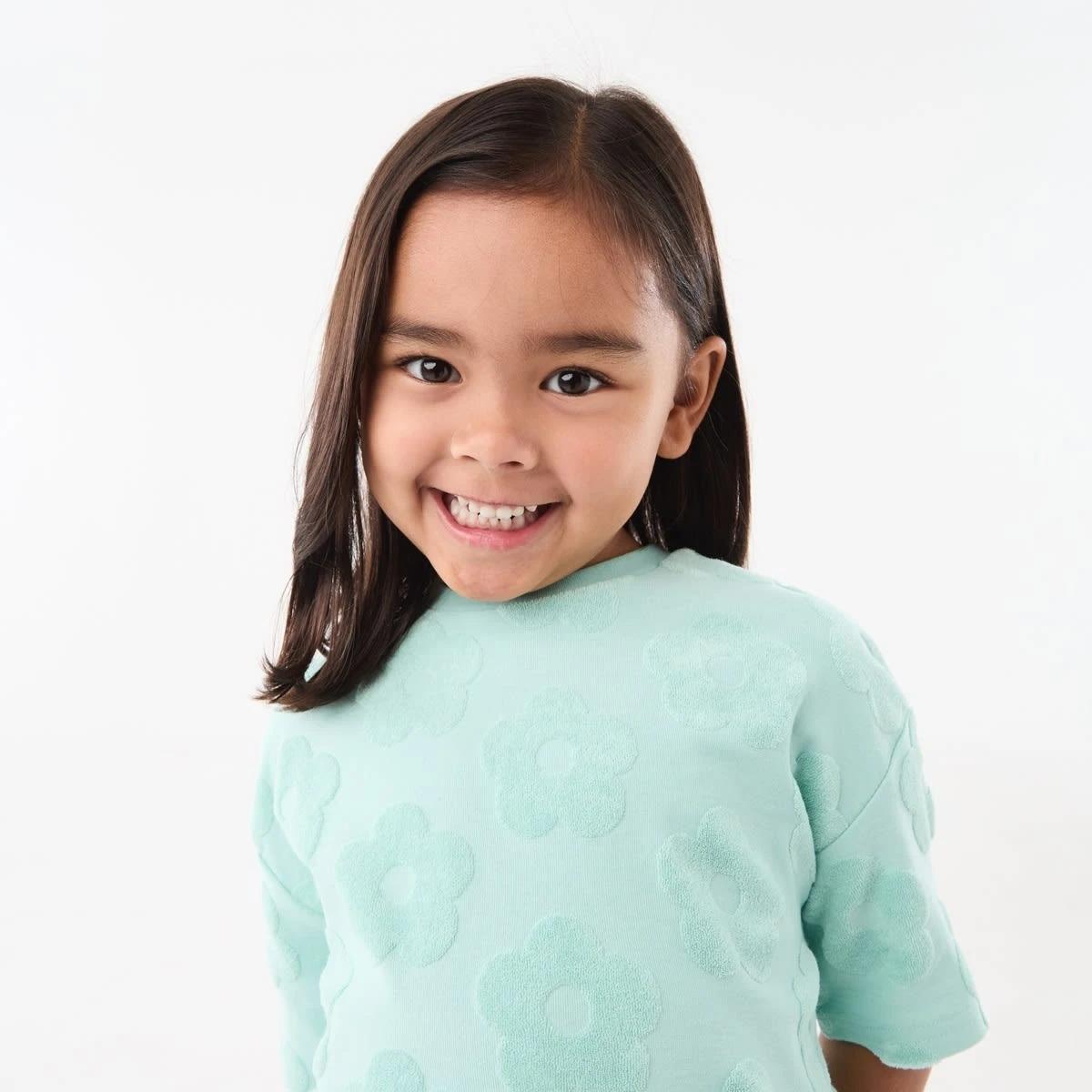 3 Short Sleeve Texture T-shirt Grn Daisy, 3 of 8