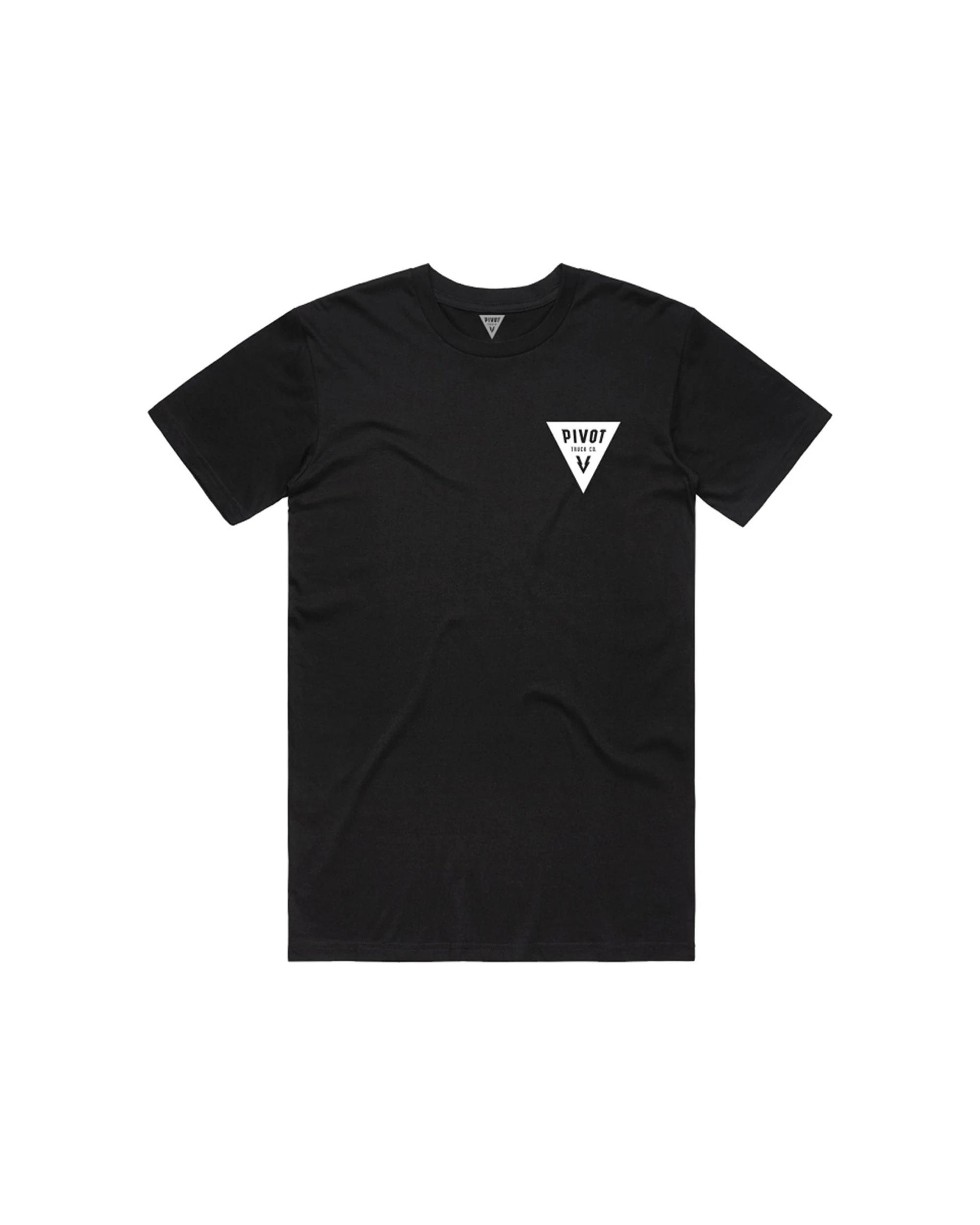 1 Pivot Truck Co Pocket Print Tee Cotton Regular Fit Crew Neck Mens T-Shirt BLK, 1 of 2