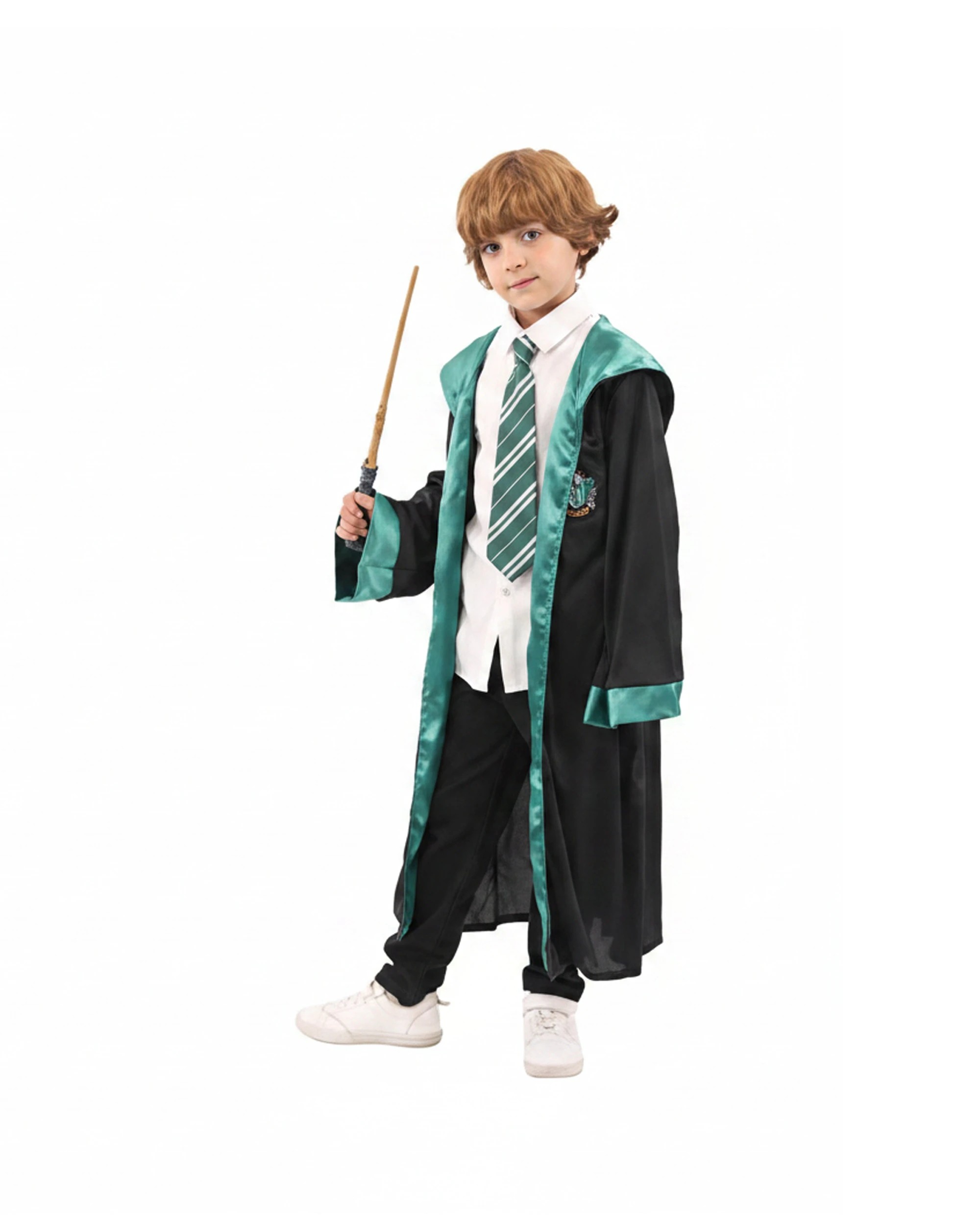 1 Oceana Kids Slytherin House Cape Hooded Costume 95cm - Black, 1 of 1