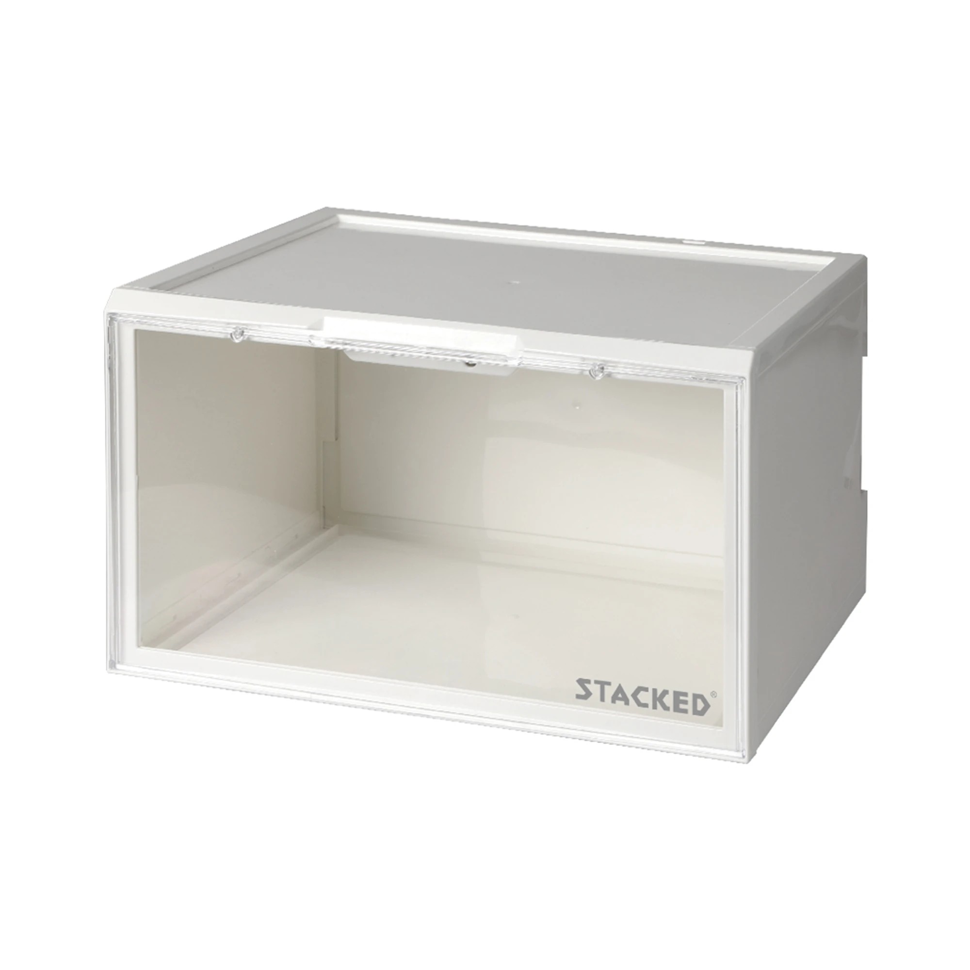 2 Stacked 10PCS Transparent Plastic Display Shoe Box with LED Lights - Clear, 2 of 6