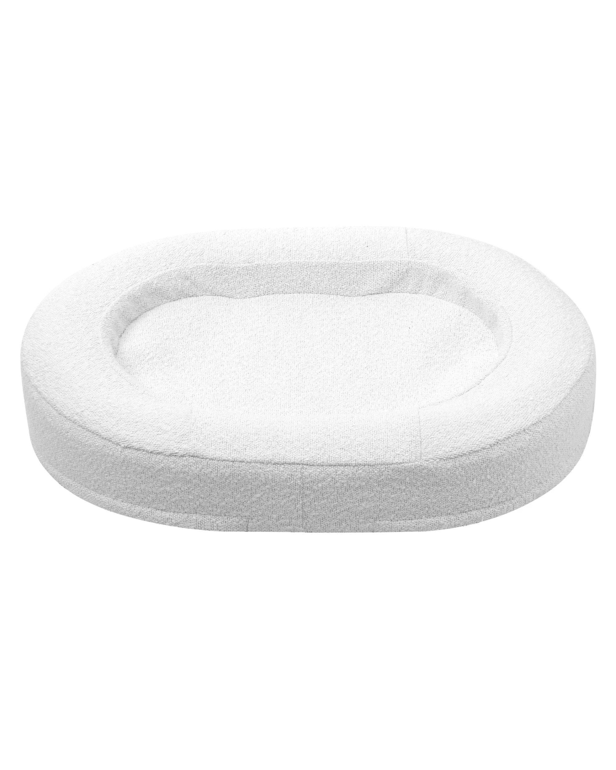 3 Charlie's Marlo Orthopedic Bolster Boucle Dog Bed 70x50cm Small - White, 3 of 10