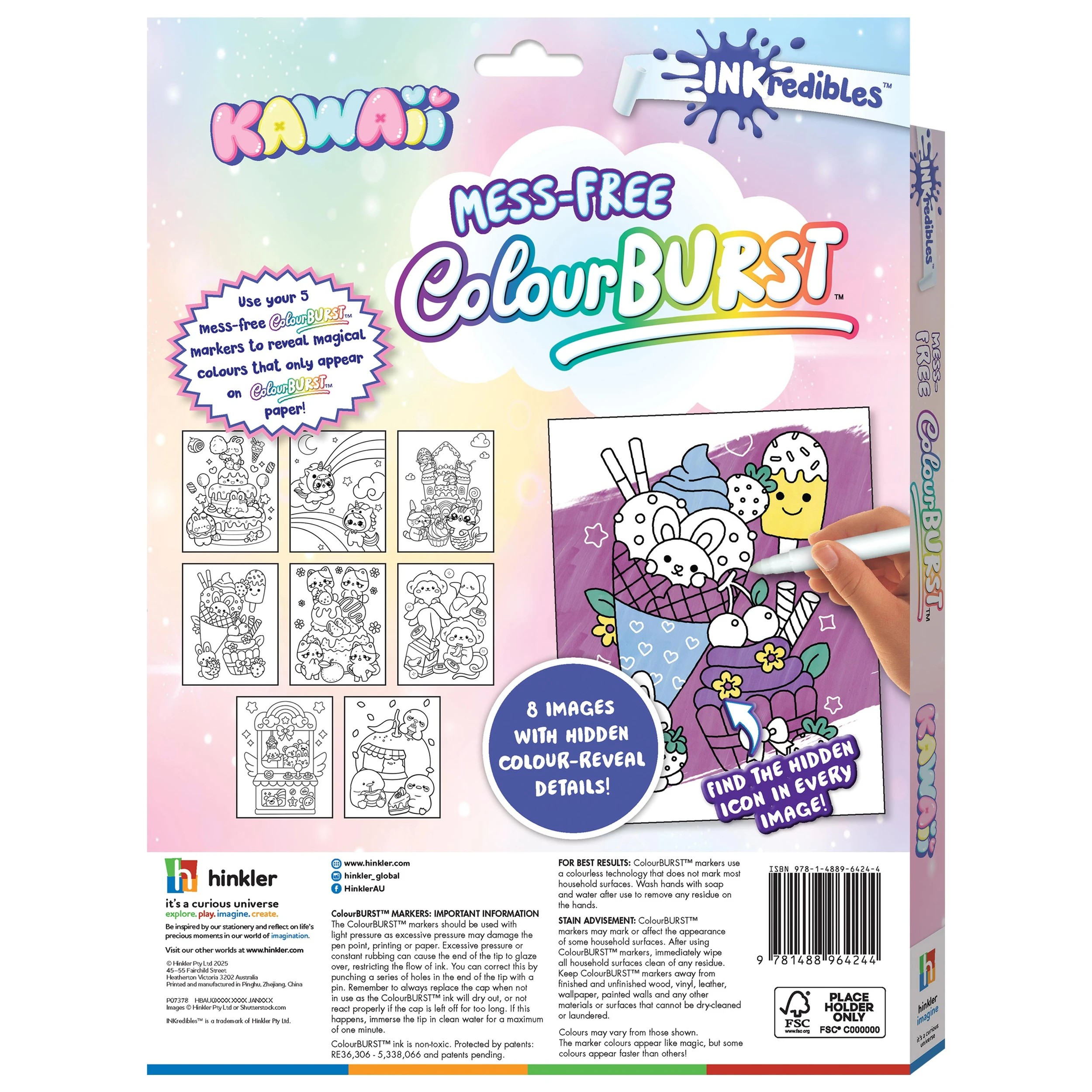 6 INKredibles Mess-Free ColourBurst Kawaii​ Activity Kit - Book, 6 of 6